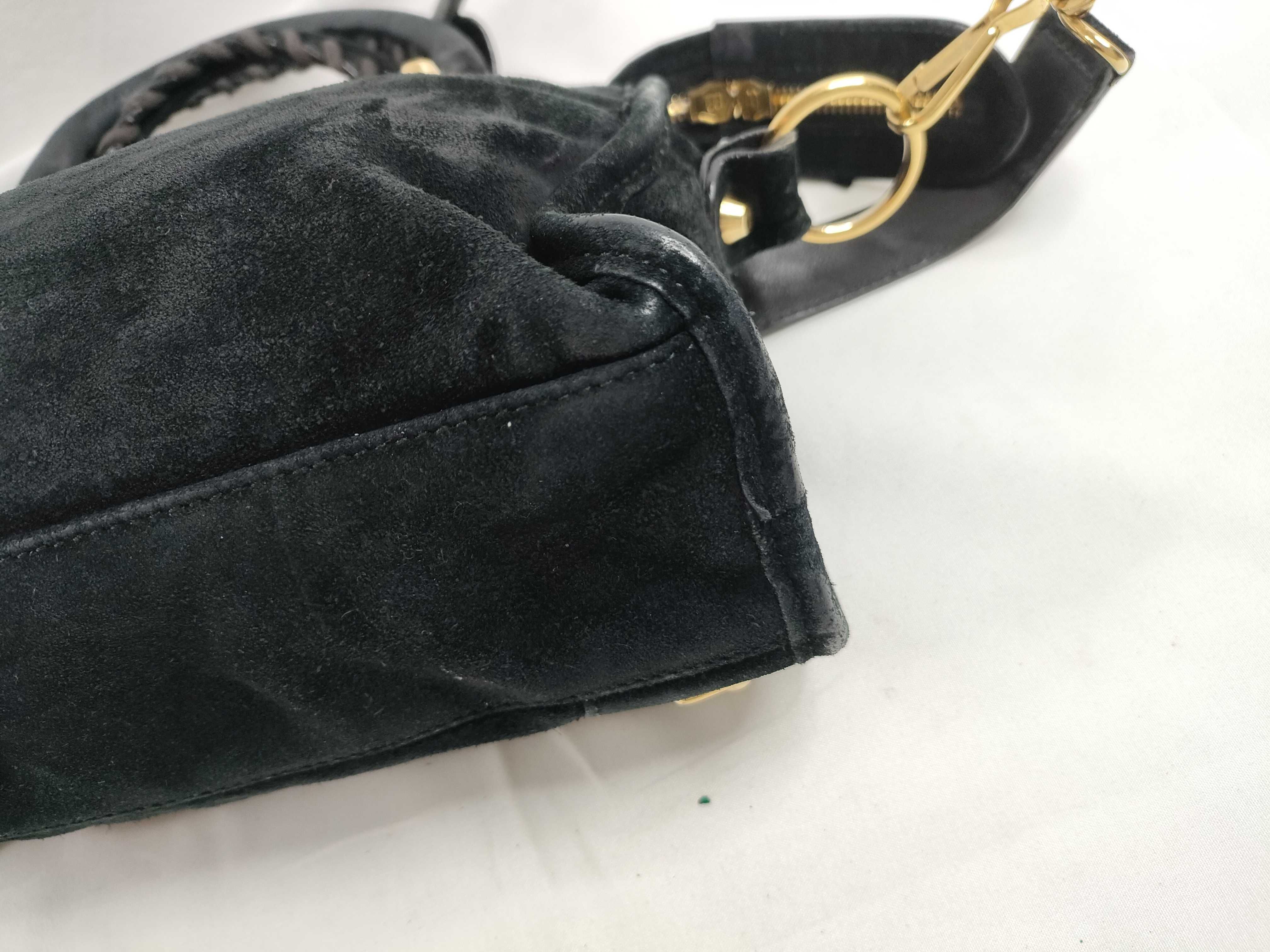 The City Balenciaga CITY Suede 2-Way Bag Metallic Handbag — view 5