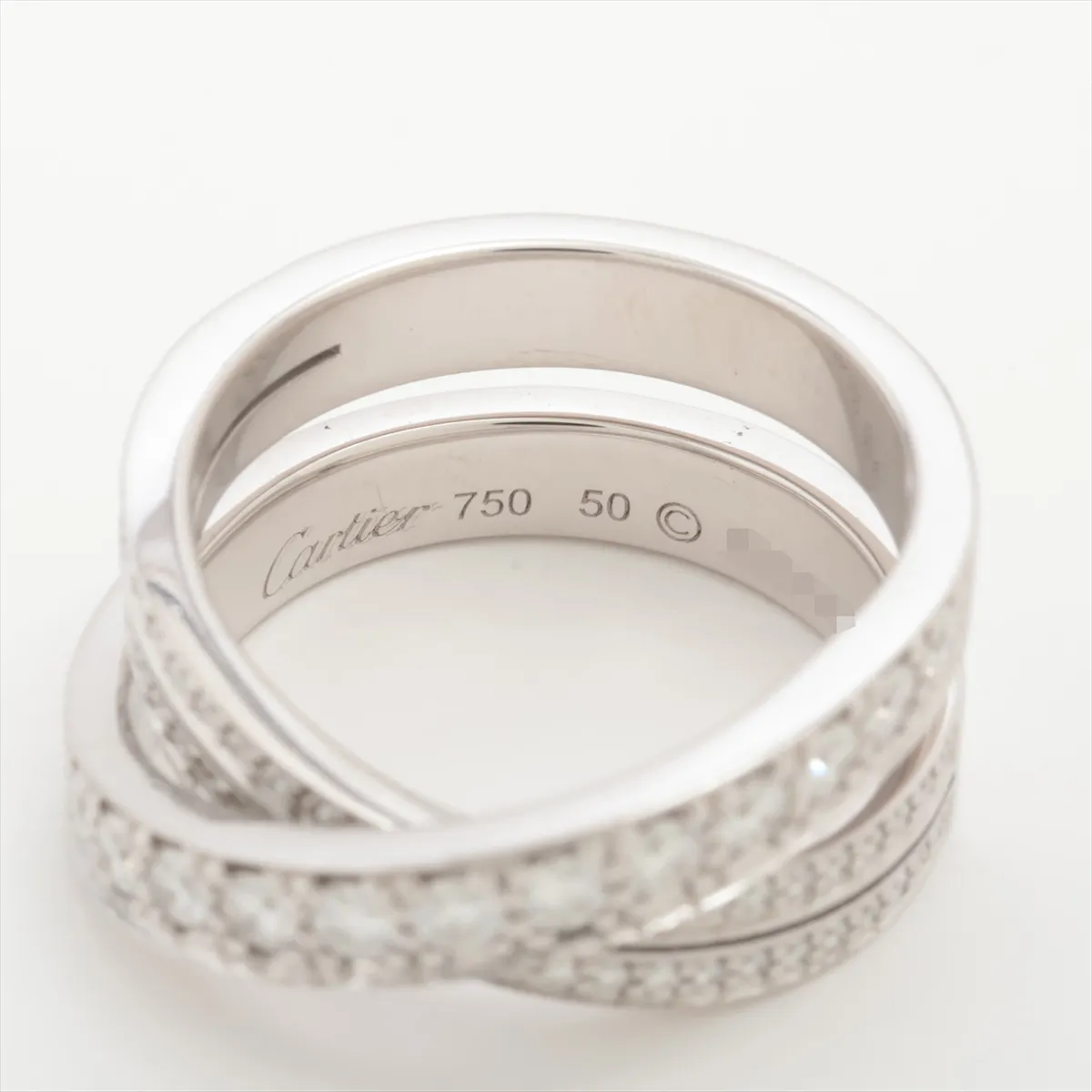 Etincelle de Cartier Diamond Ring, 750 (WG), 9.3g, Size 50, XS5396, Double-stamped brand markings, N4243050 — view 3