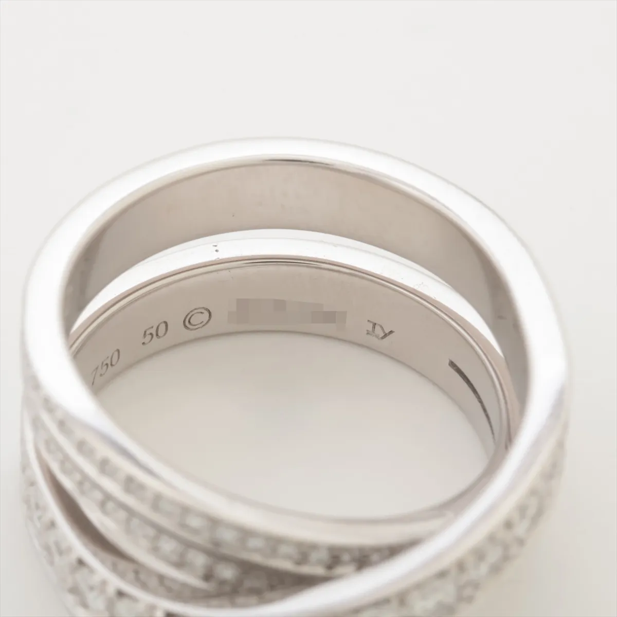 Etincelle de Cartier Diamond Ring, 750 (WG), 9.3g, Size 50, XS5396, Double-stamped brand markings, N4243050 — view 4