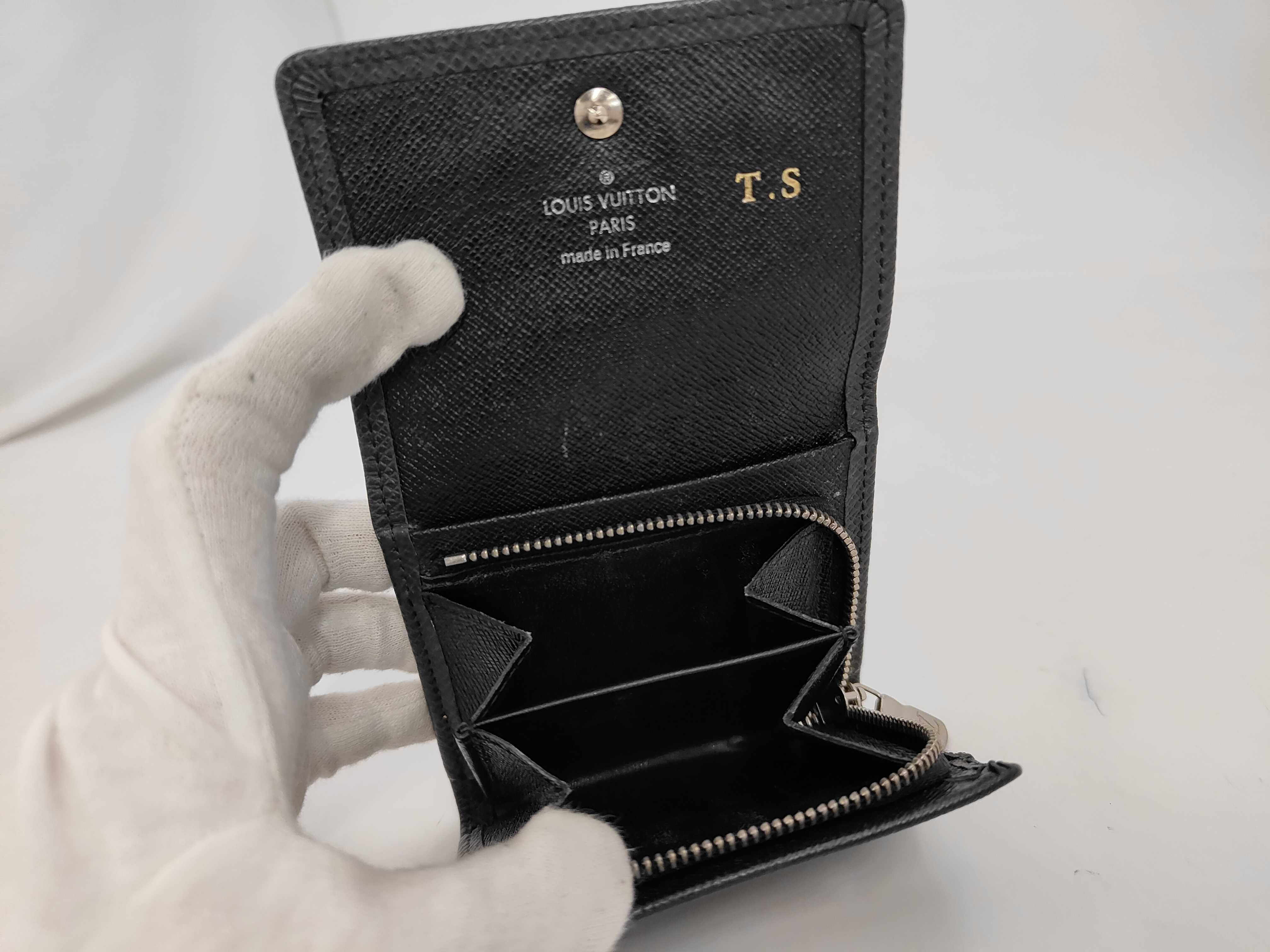 Taiga Louis Vuitton Taiga Porte Monnaie Sergey Ardoise CT0112 Wallet — view 6