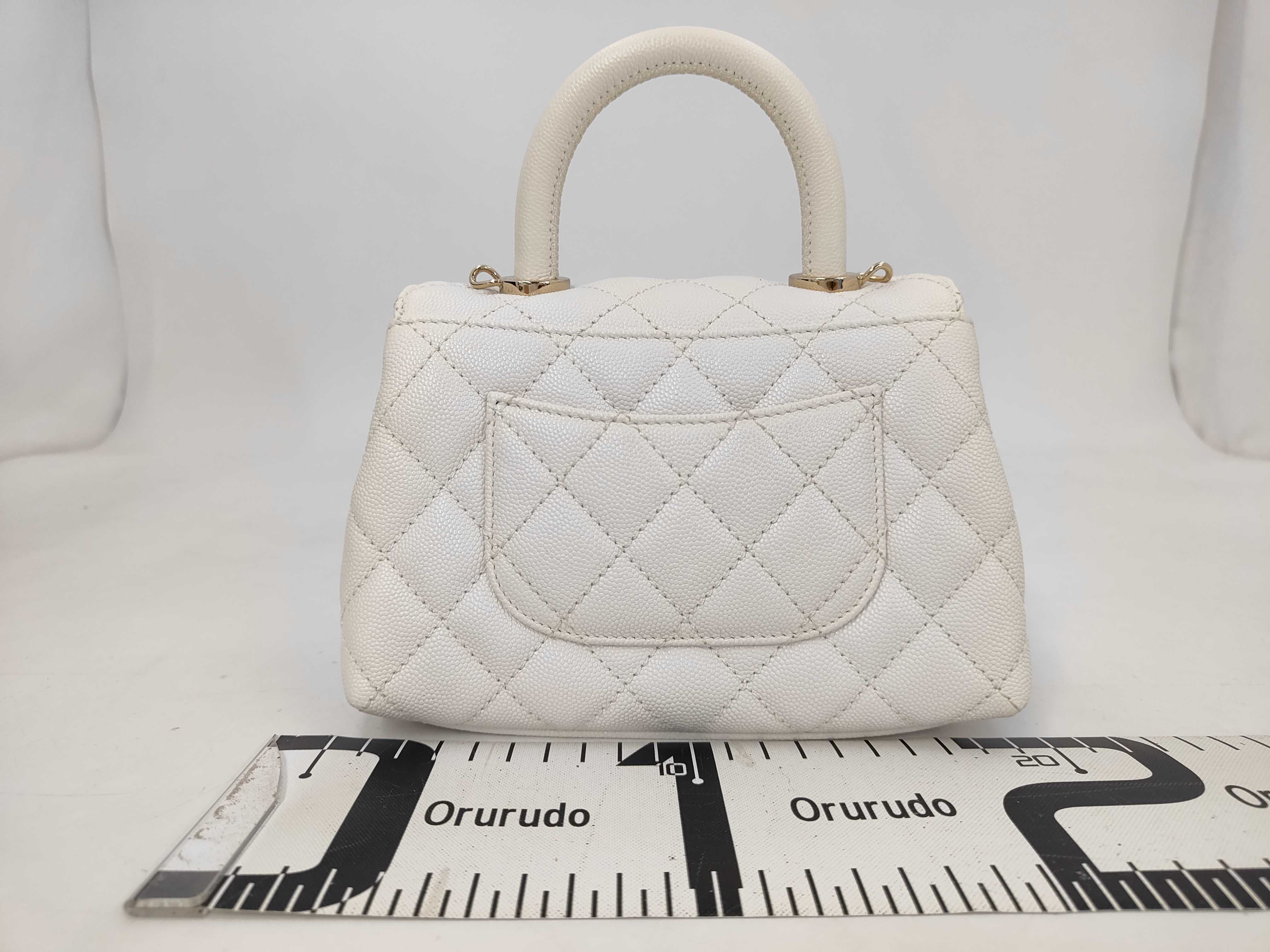 Coco Handle Mini Matelassé Handbag, Caviar Skin Shoulder Bag — view 3