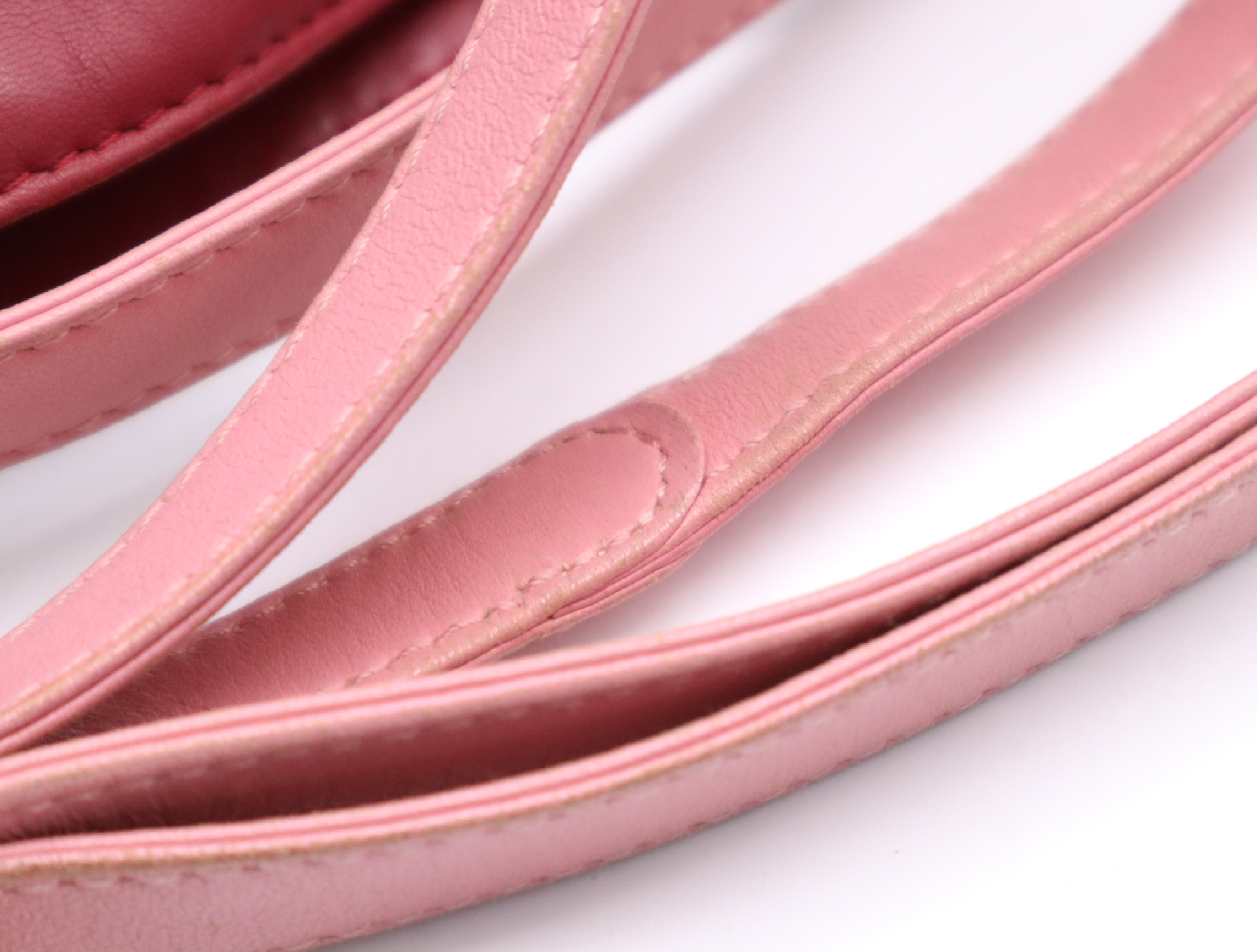 Leather Flamenco Fringe Pink Shoulder Bag — view 11