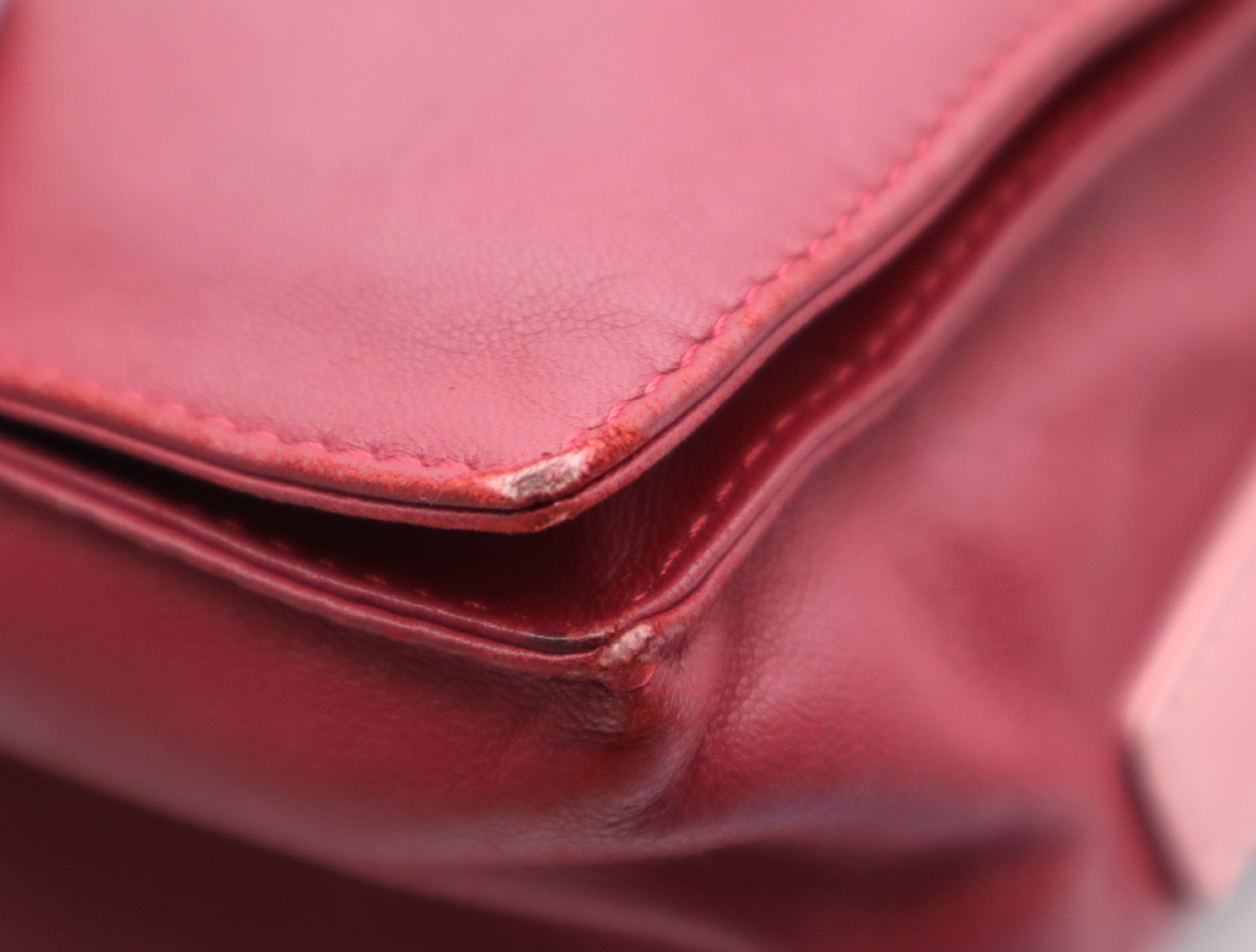 Leather Flamenco Fringe Pink Shoulder Bag — view 7