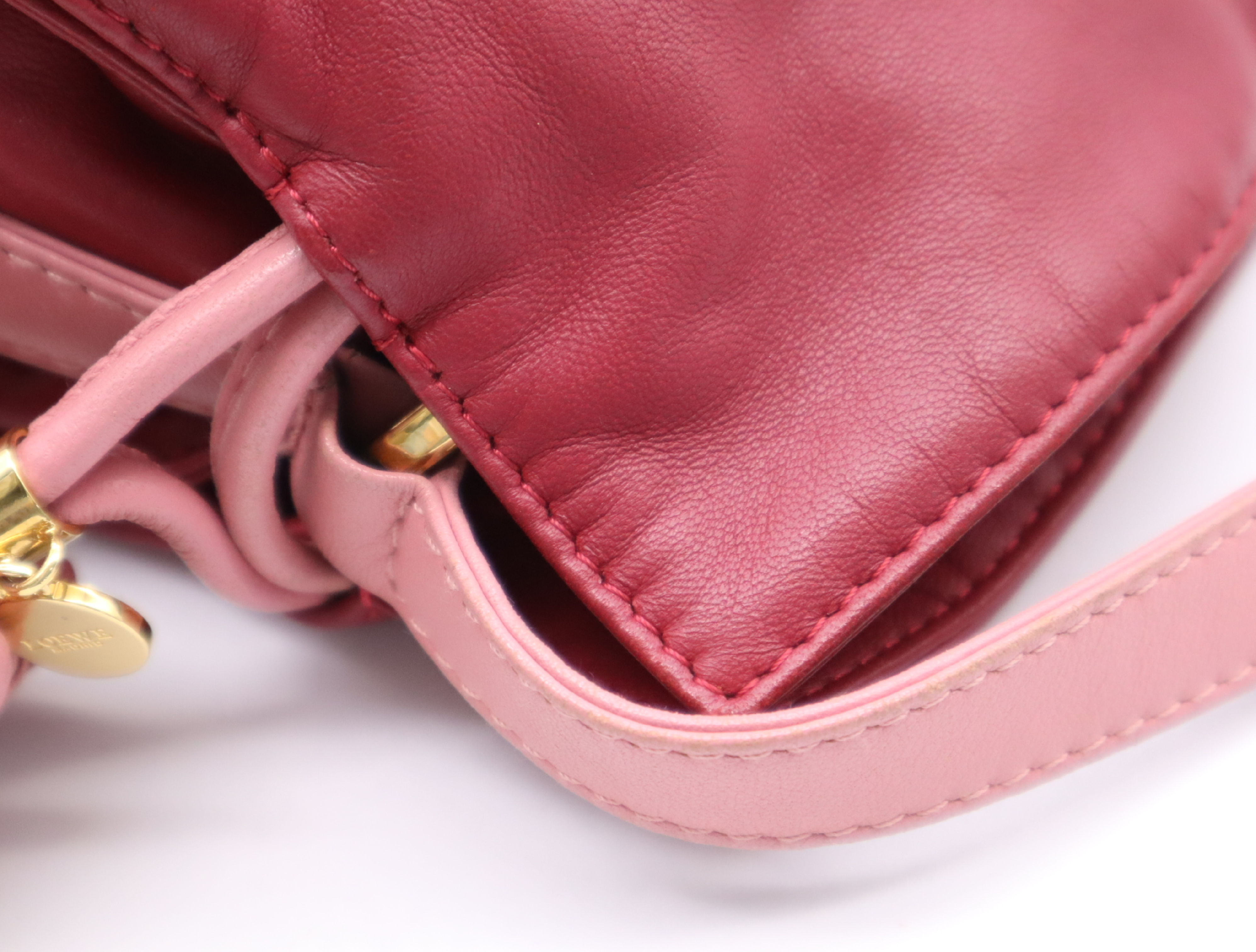 Leather Flamenco Fringe Pink Shoulder Bag — view 8