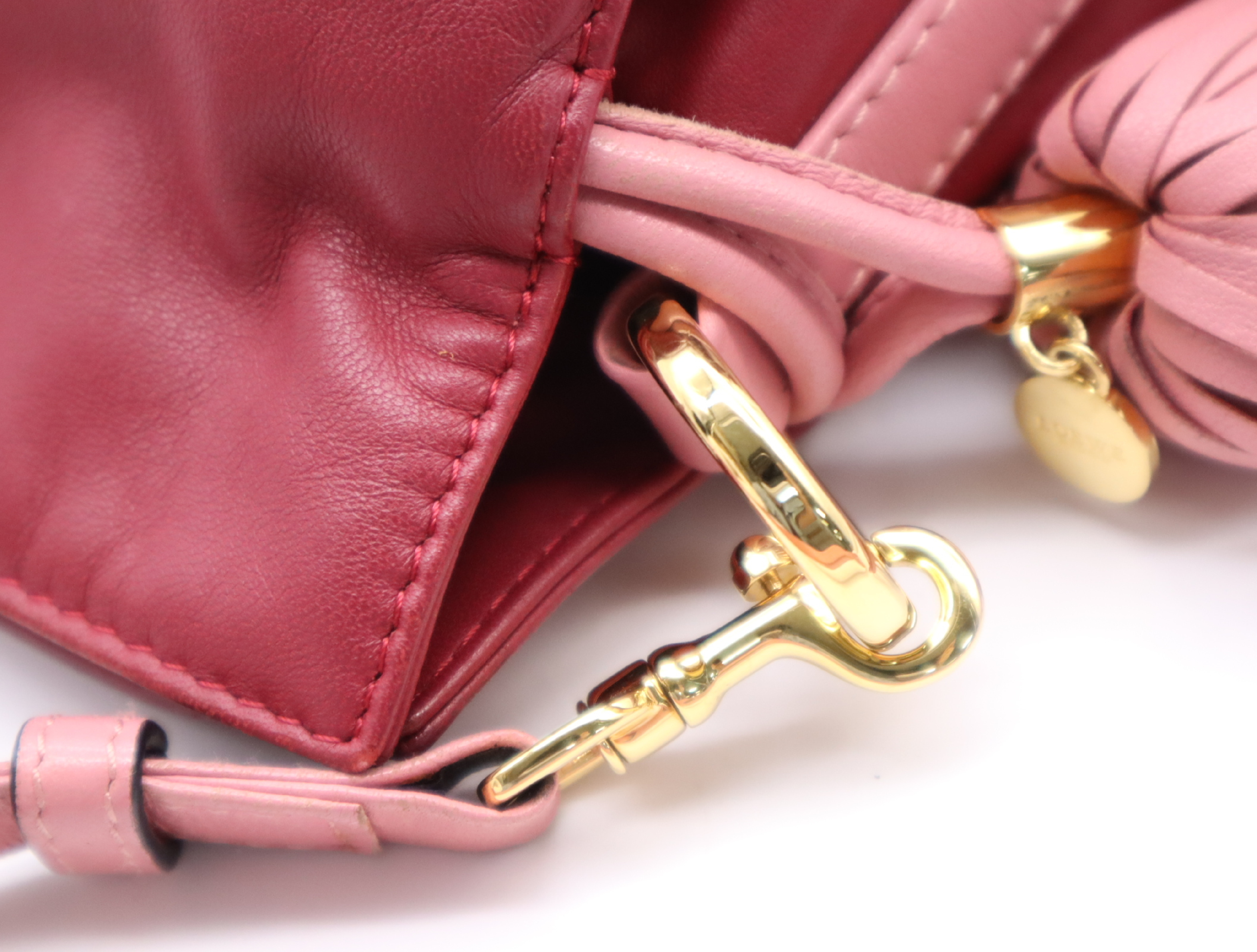Leather Flamenco Fringe Pink Shoulder Bag — view 9