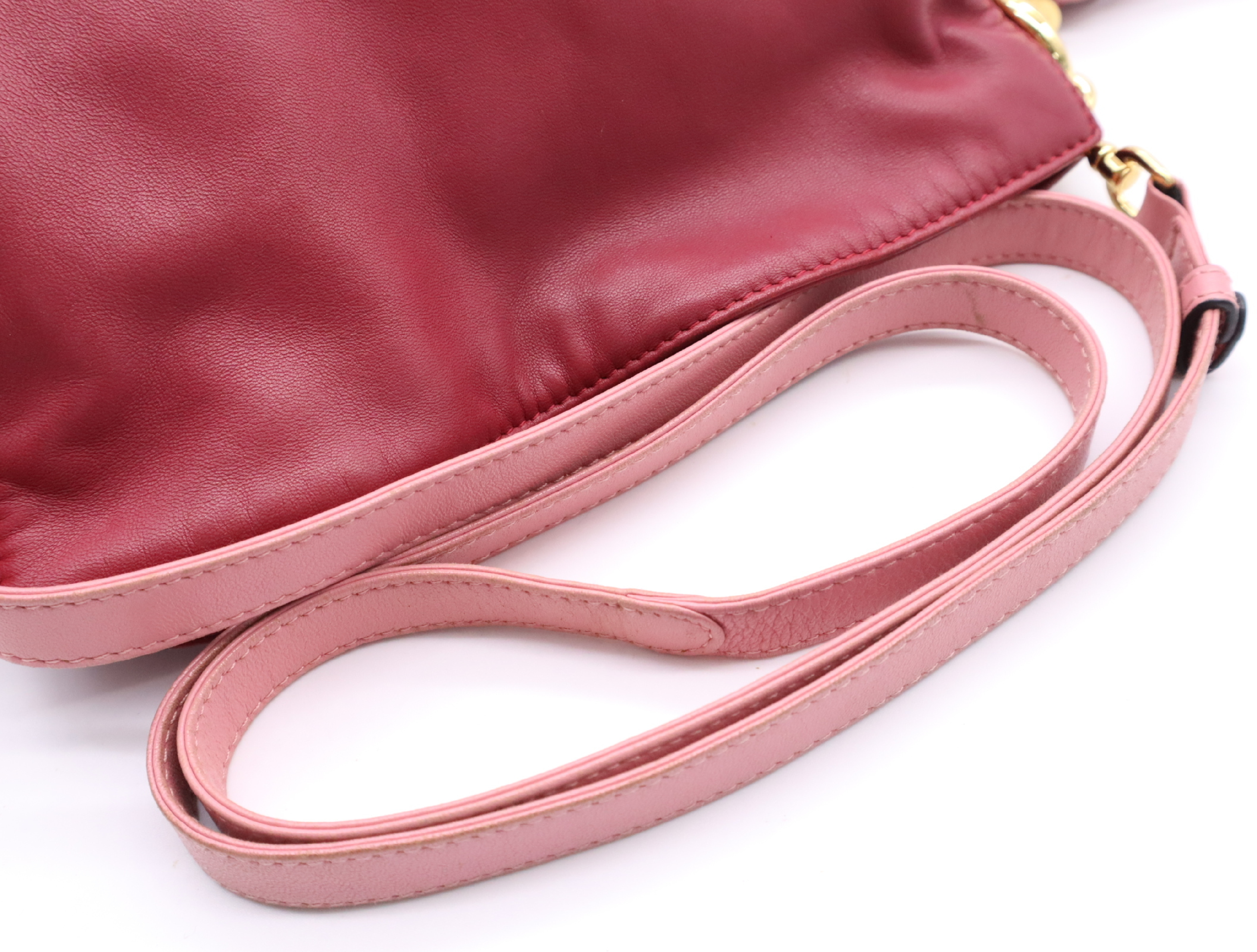 Leather Flamenco Fringe Pink Shoulder Bag — view 10