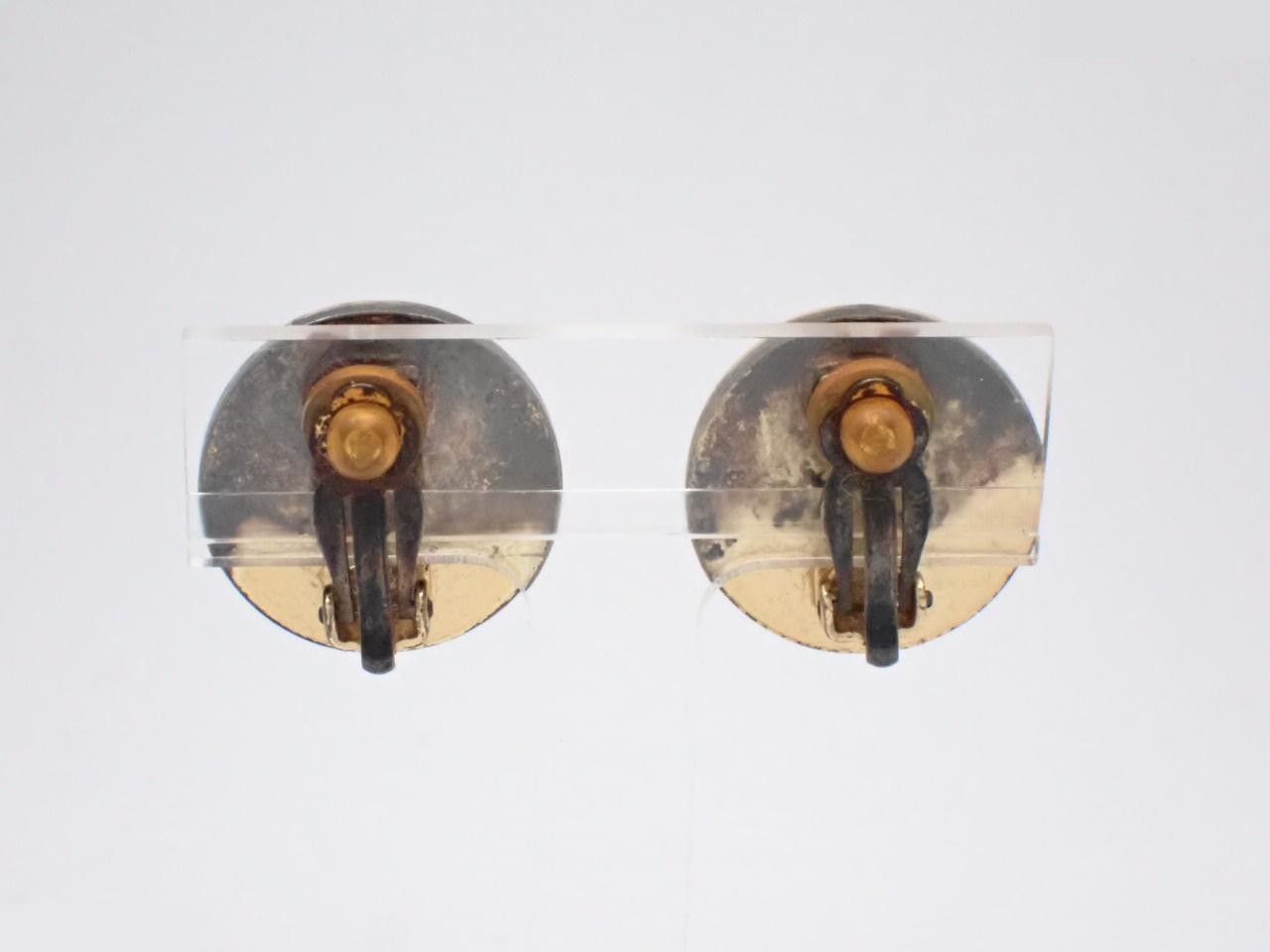 Earrings, Coco Mark design, round shape — view 2