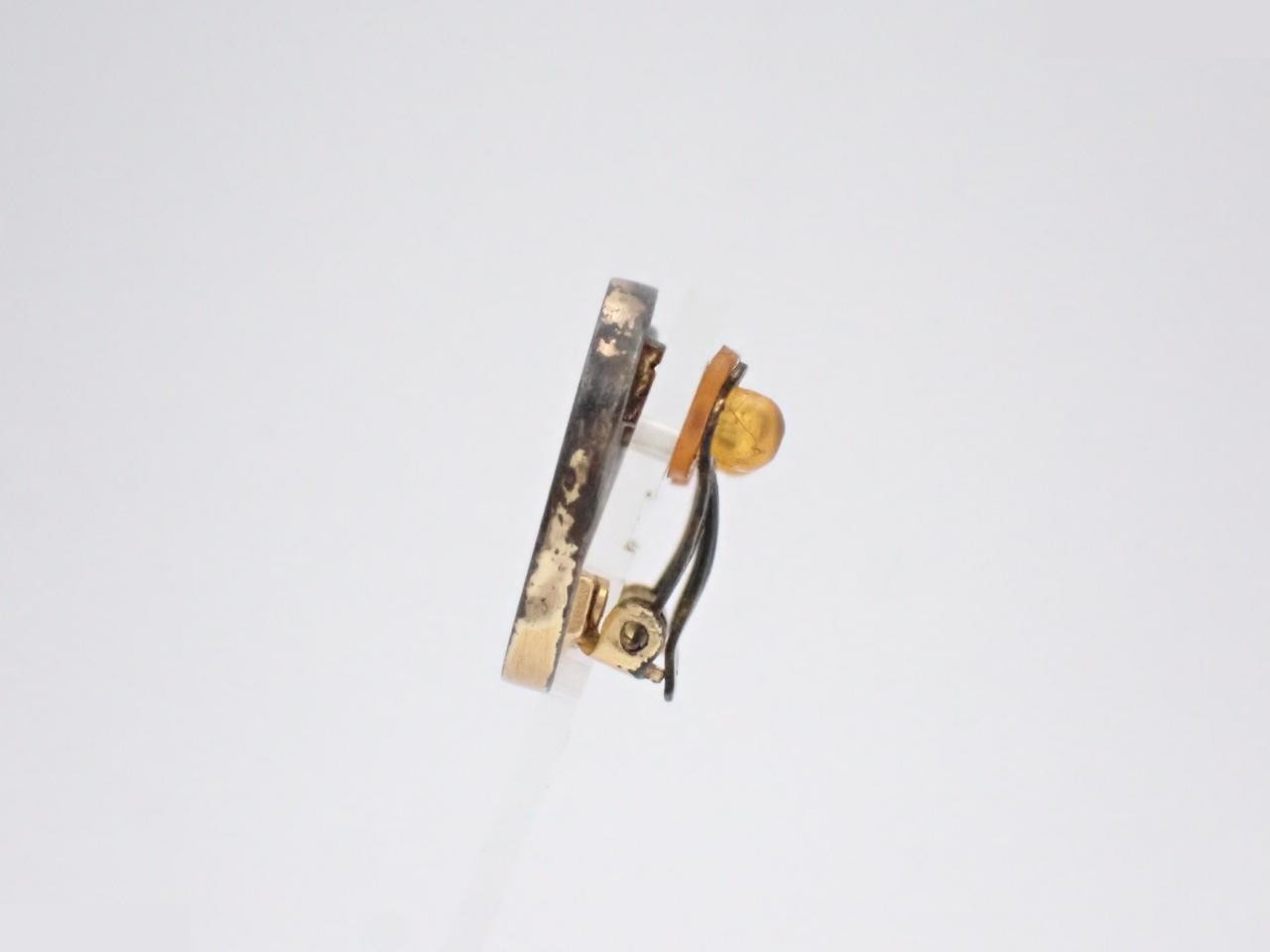 Earrings, Coco Mark design, round shape — view 3