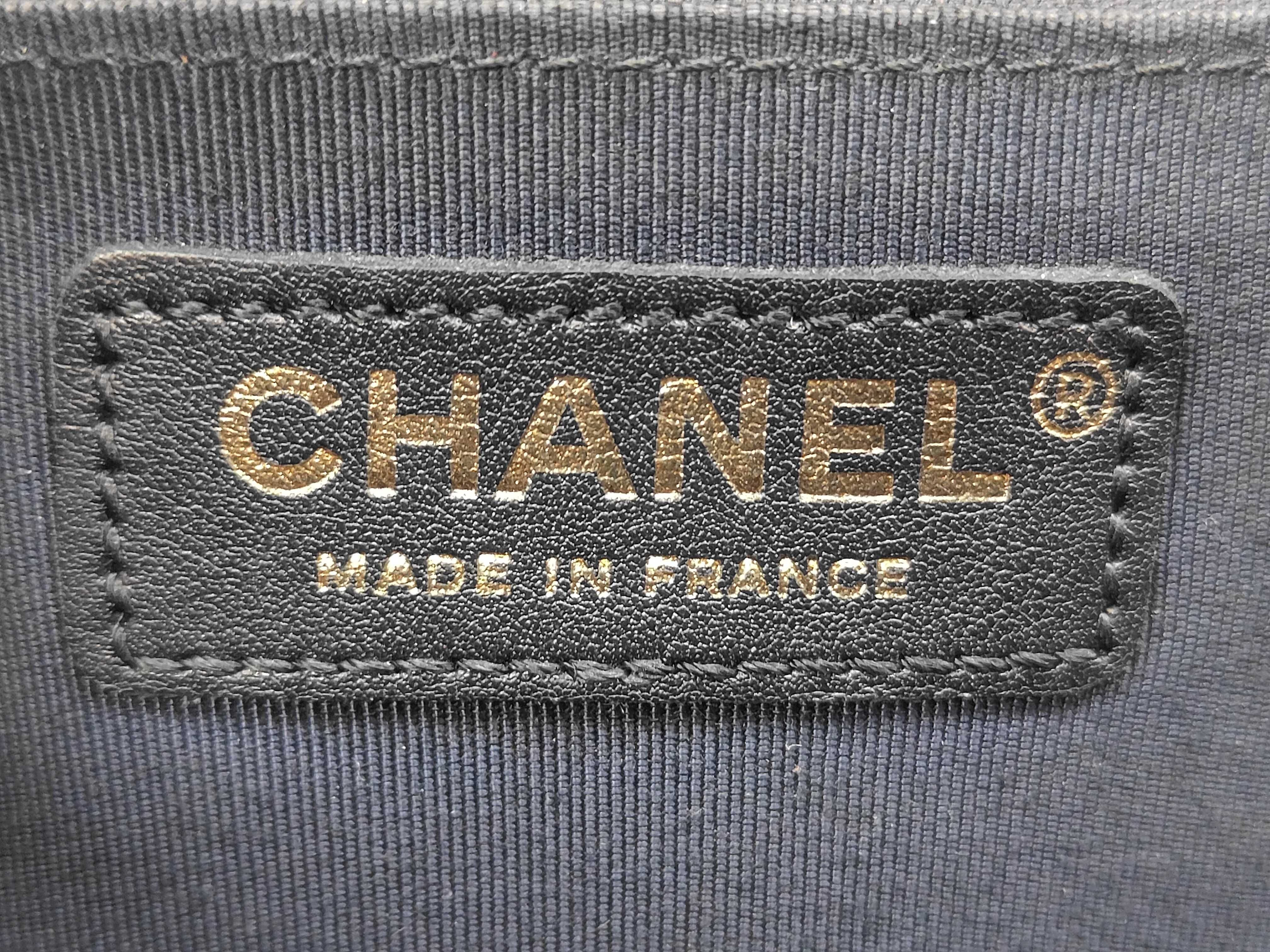 Boy Chanel Chain Shoulder Bag, Lambskin, Navy — view 11