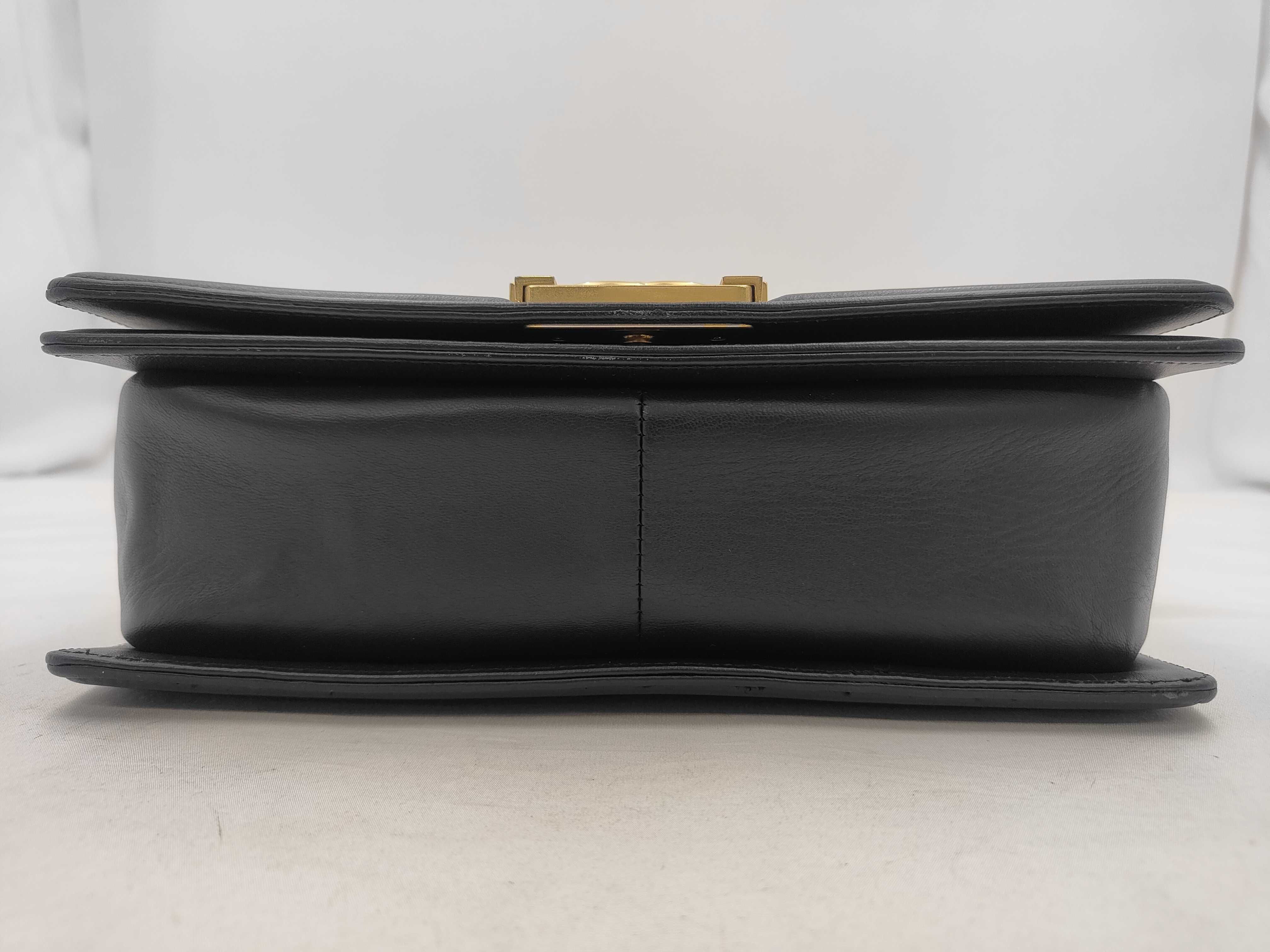 Boy Chanel Chain Shoulder Bag, Lambskin, Navy — view 7