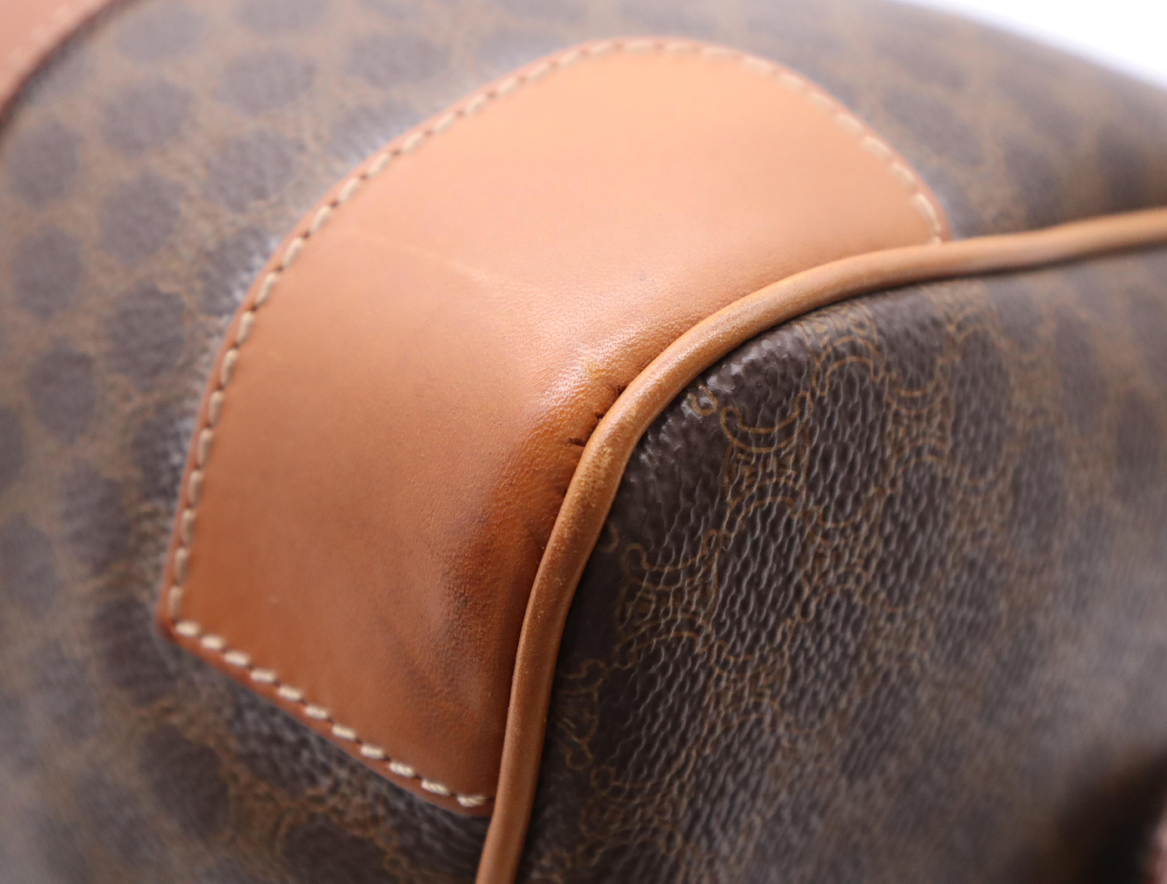 PVC/Leather Macadam Mini Boston Bag, Brown/Light Brown Handbag — view 7