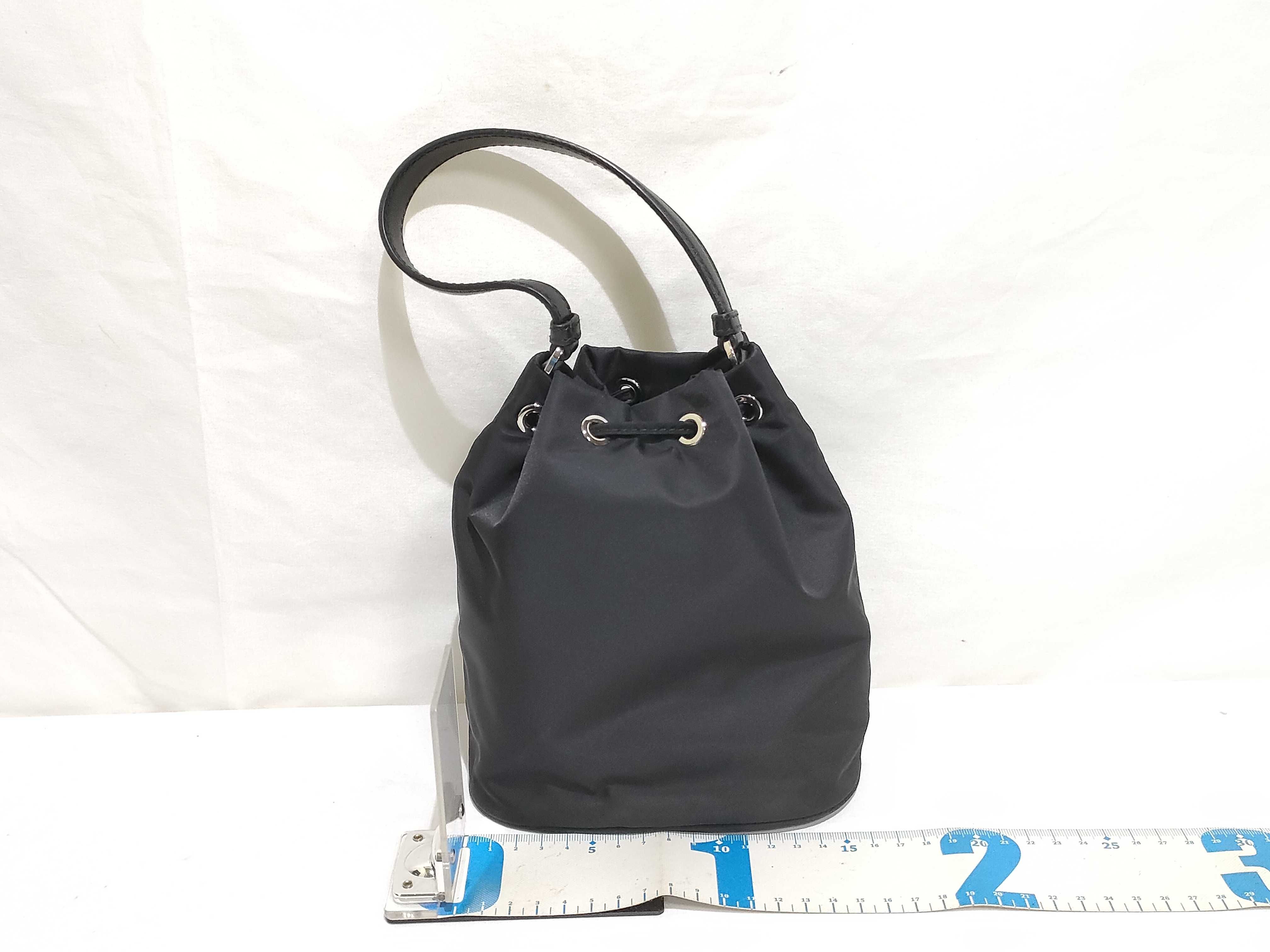 Nylon Prada Tessuto Nylon x Leather 2-Way Handbag Black 1BE067 Handbag — view 2