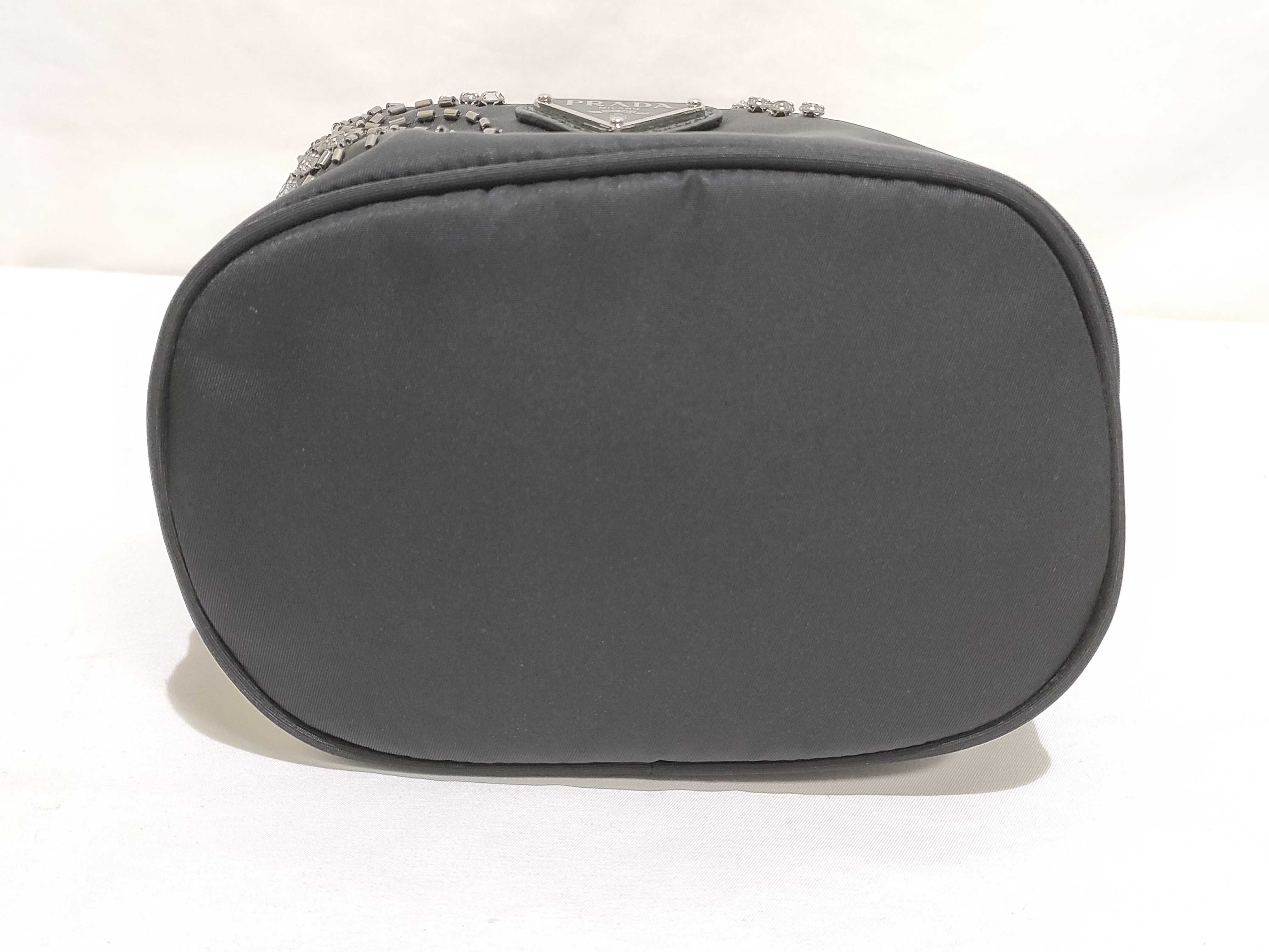 Nylon Prada Tessuto Nylon x Leather 2-Way Handbag Black 1BE067 Handbag — view 7