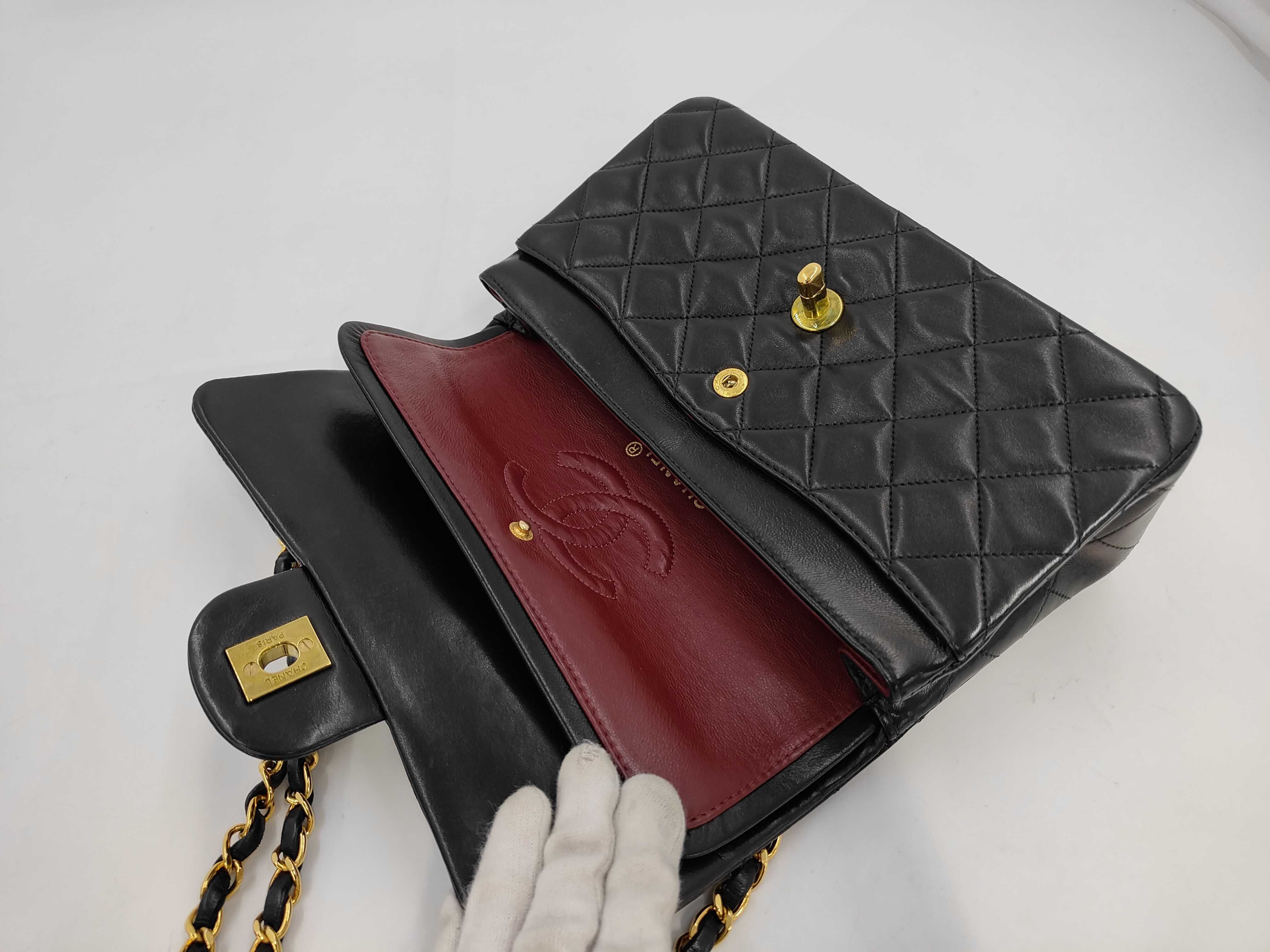Matelassé 23 Lambskin Double Flap Double Chain Shoulder Bag — view 9