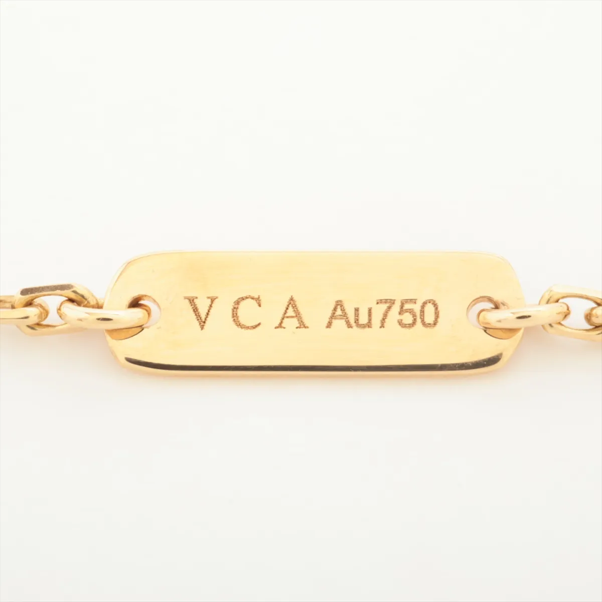 Vintage Alhambra Shell Necklace 750 (Yellow Gold) 5.1g JE797900 Shell — view 4