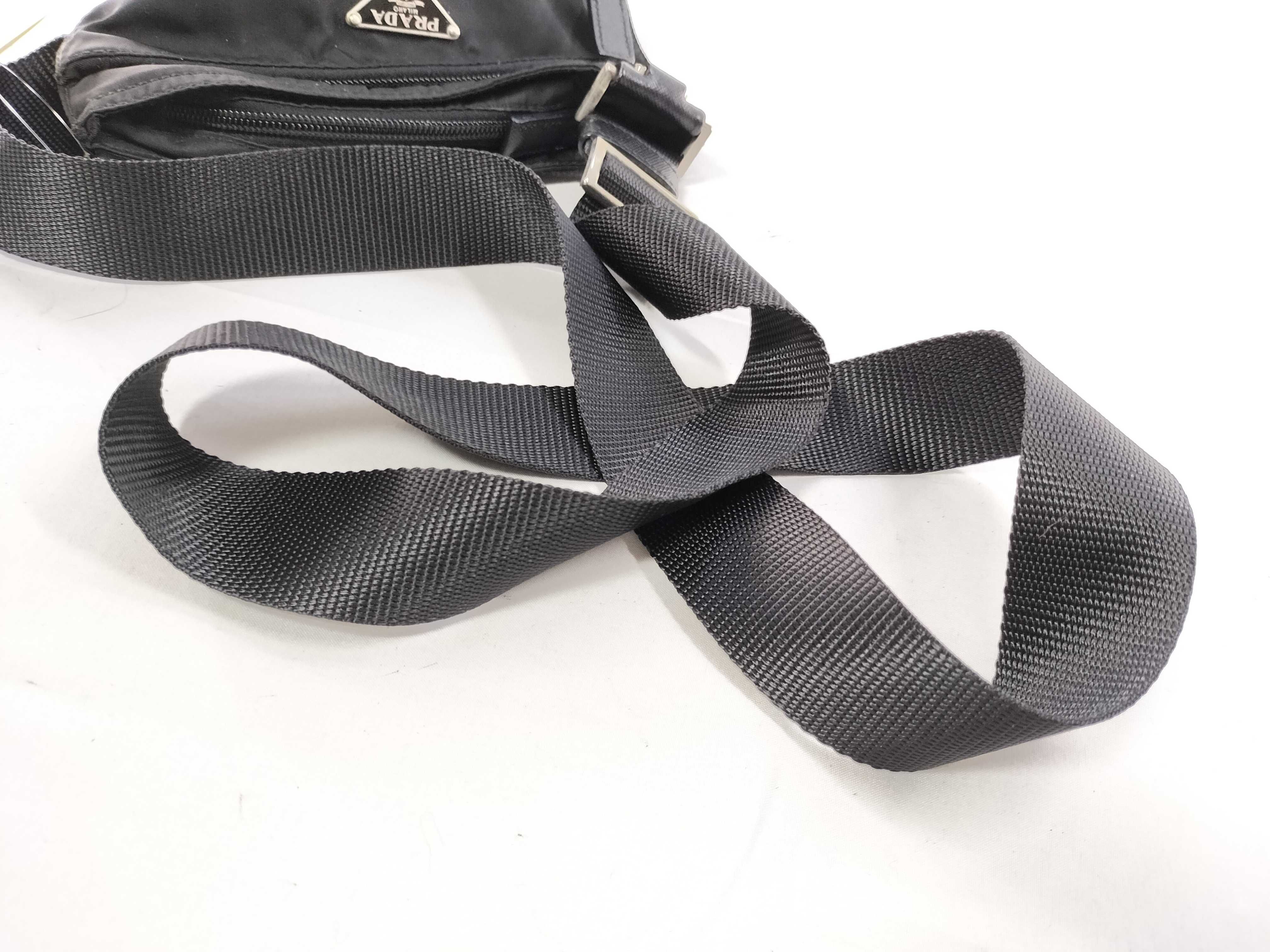Nylon Shoulder Bag, Black — view 3