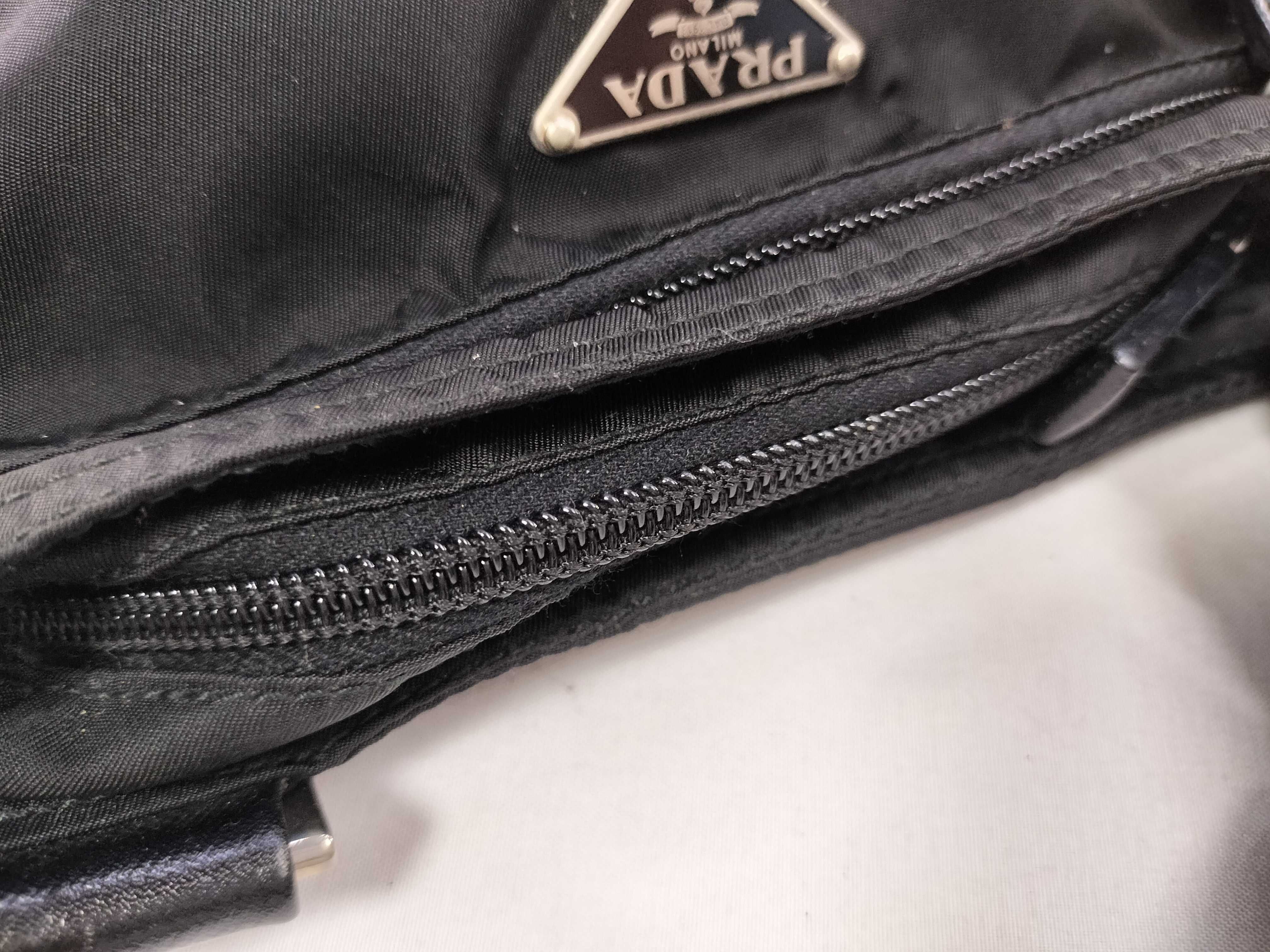 Nylon Shoulder Bag, Black — view 6