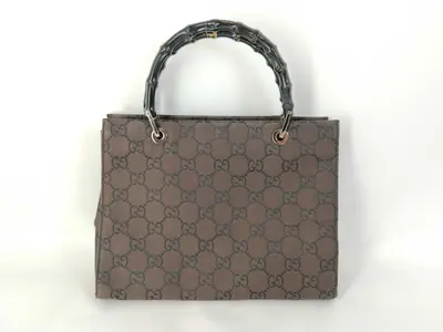 Bamboo GG Canvas Black Handbag