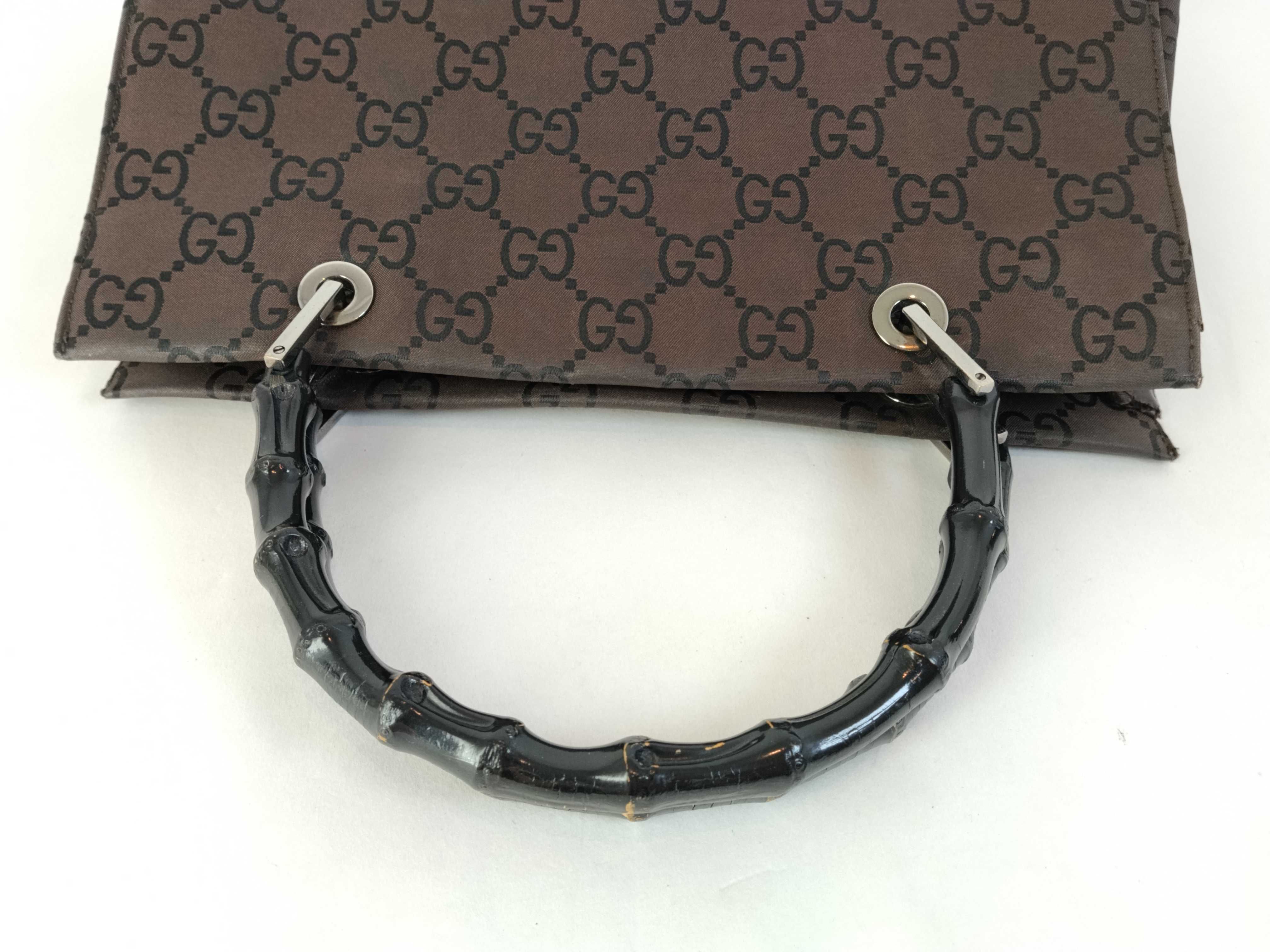 Bamboo GG Canvas Black Handbag — view 3