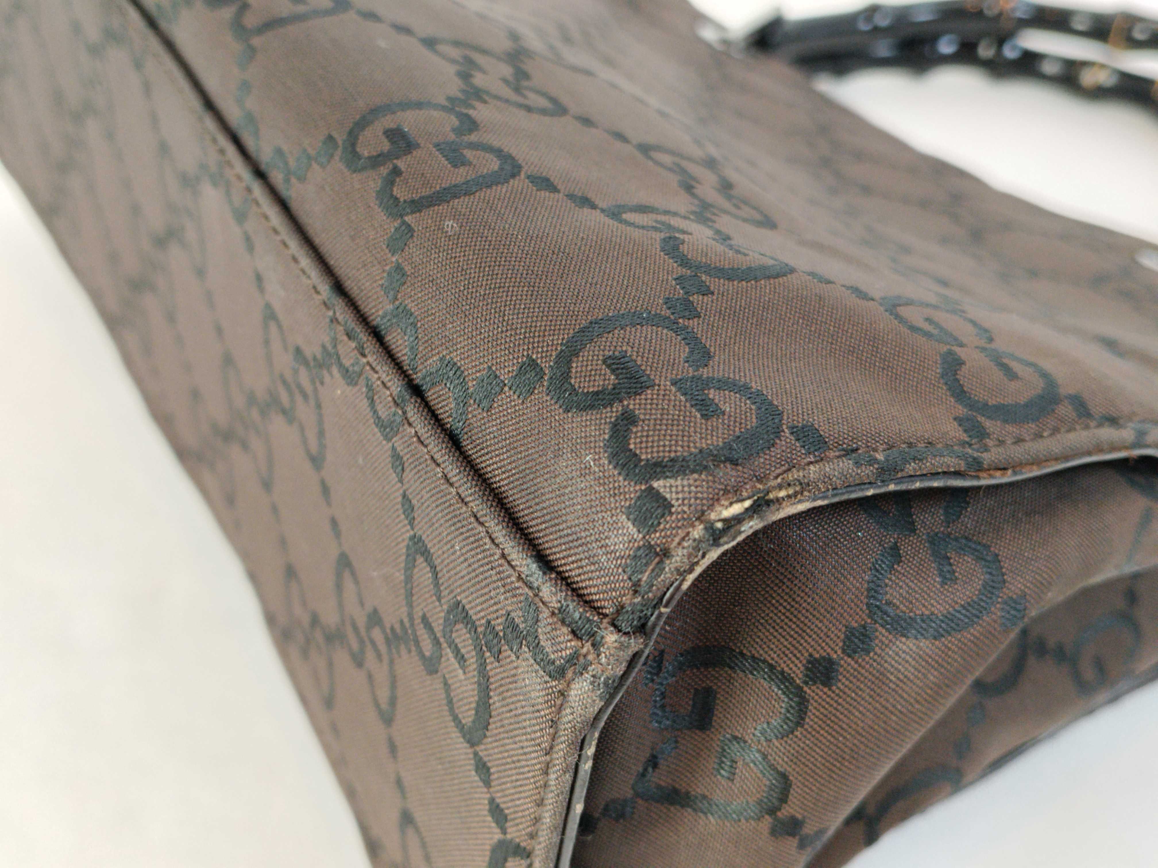Bamboo GG Canvas Black Handbag — view 7