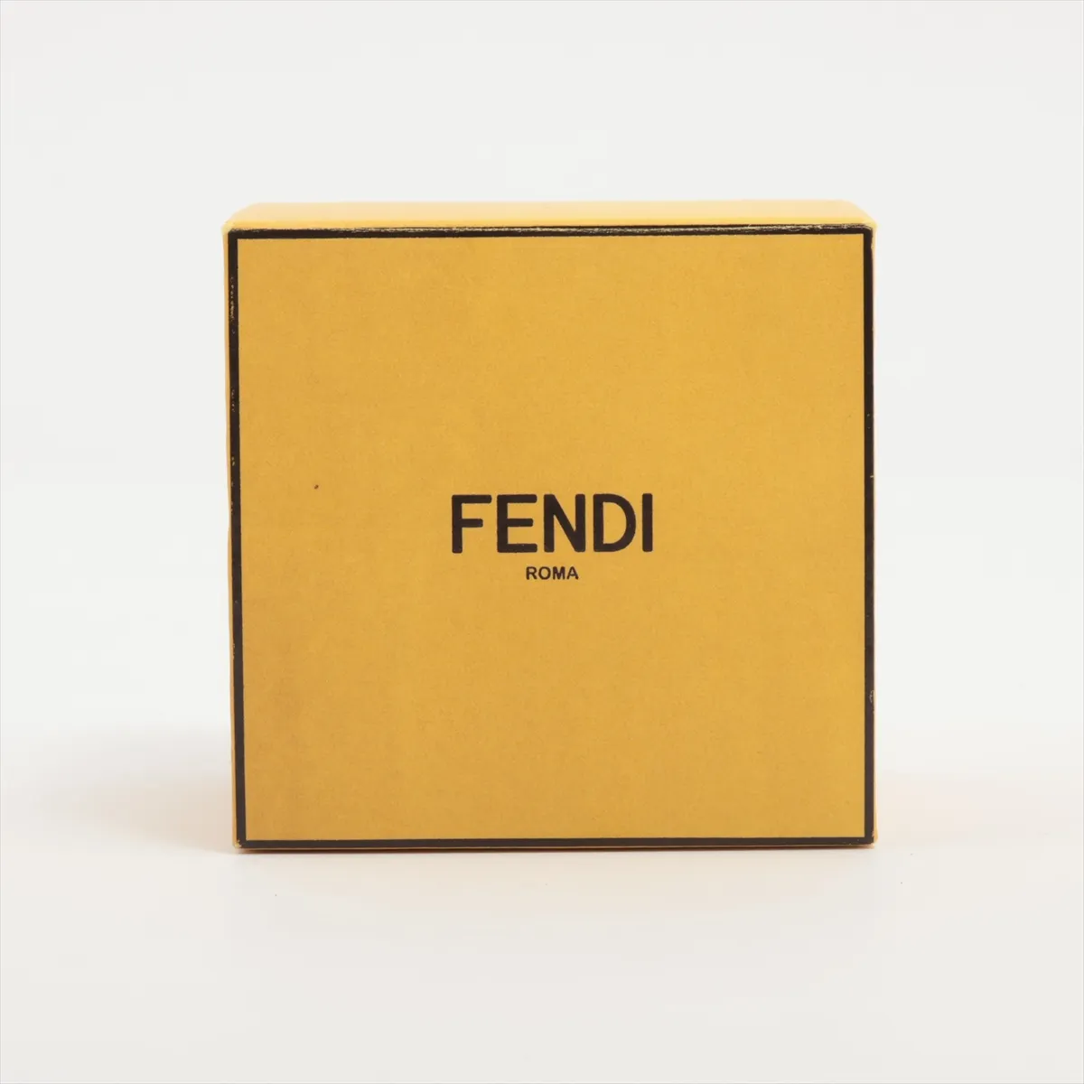F is Fendi earrings (for both ears), gold and black with rhinestones. Shows signs of wear: — view 6