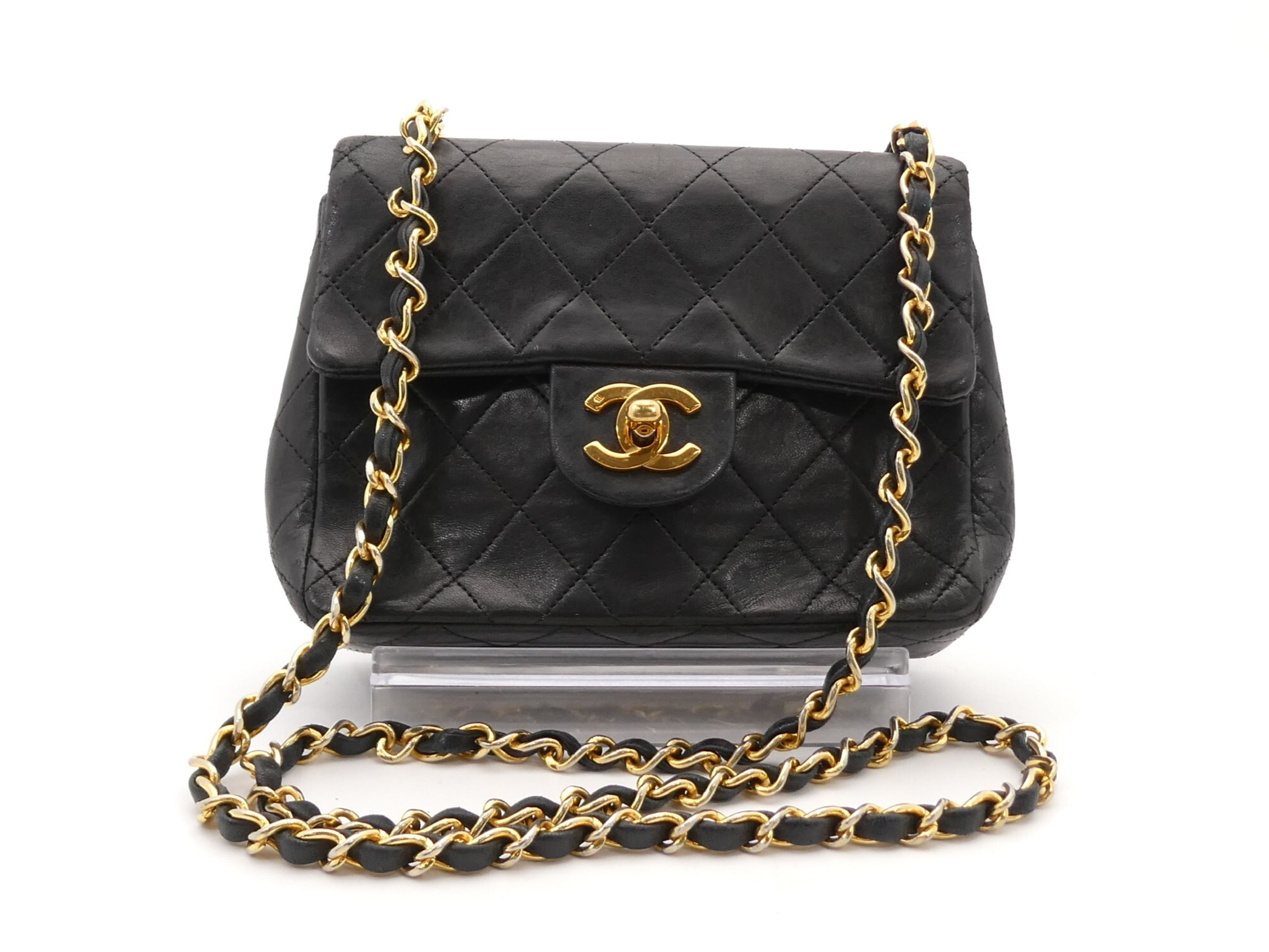 Mini Matelassé Coco Mark Turnlock Chain Shoulder Bag