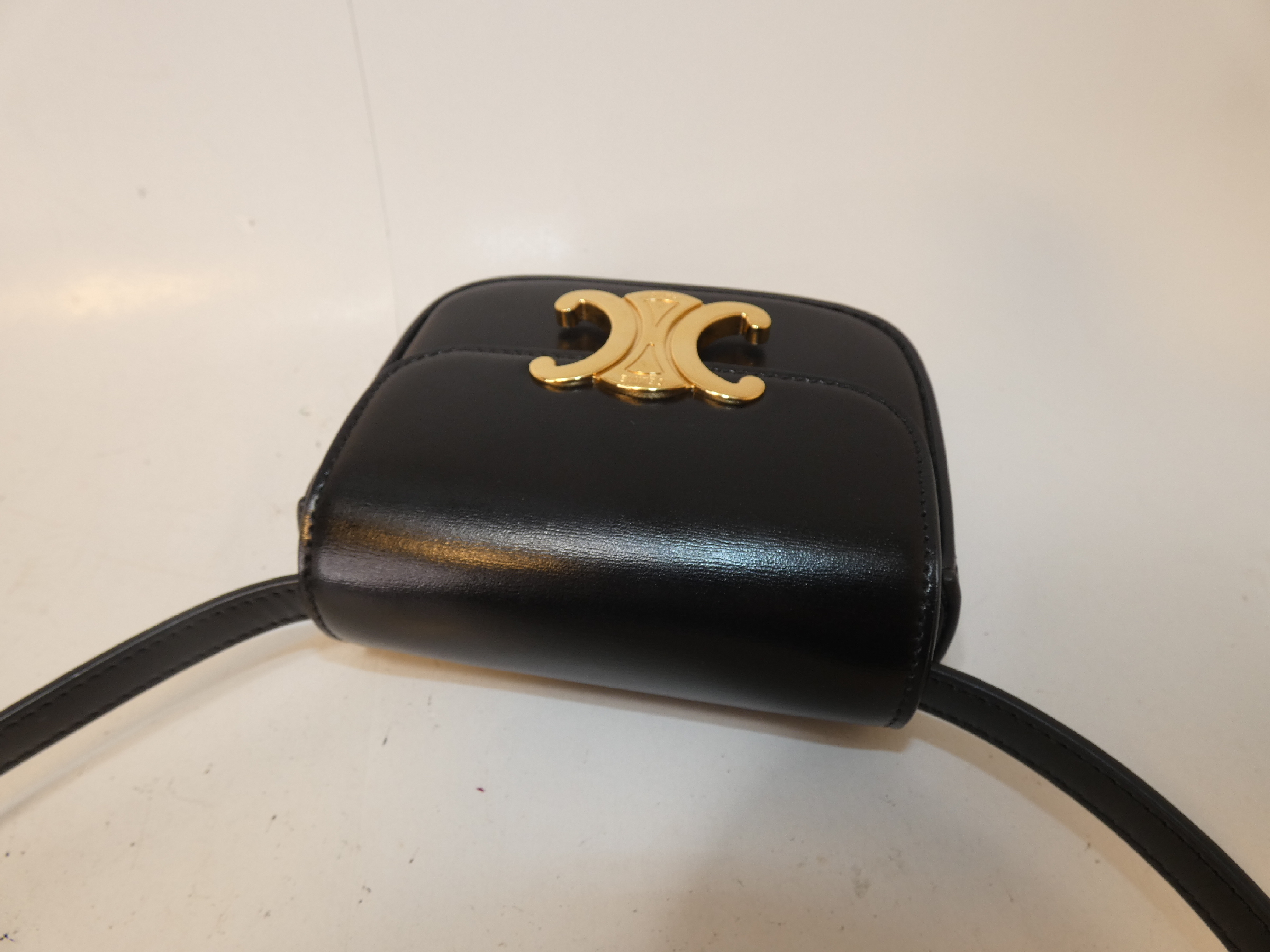 Triomphe Mini Claude Black Shoulder Bag — view 3
