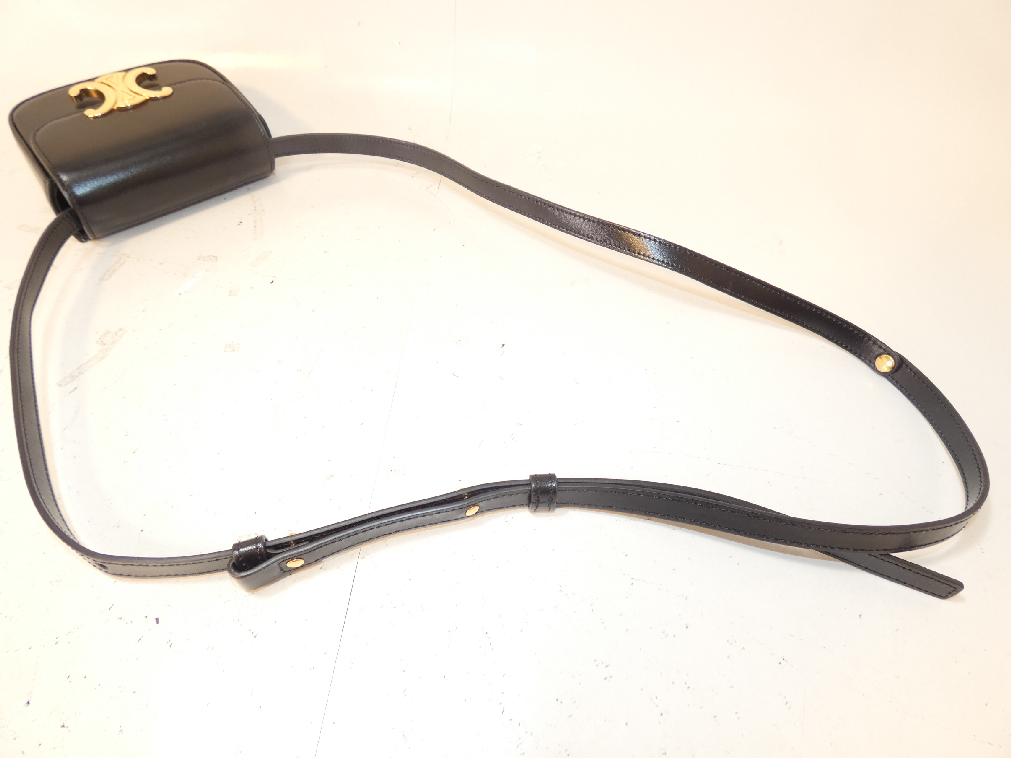 Triomphe Mini Claude Black Shoulder Bag — view 4