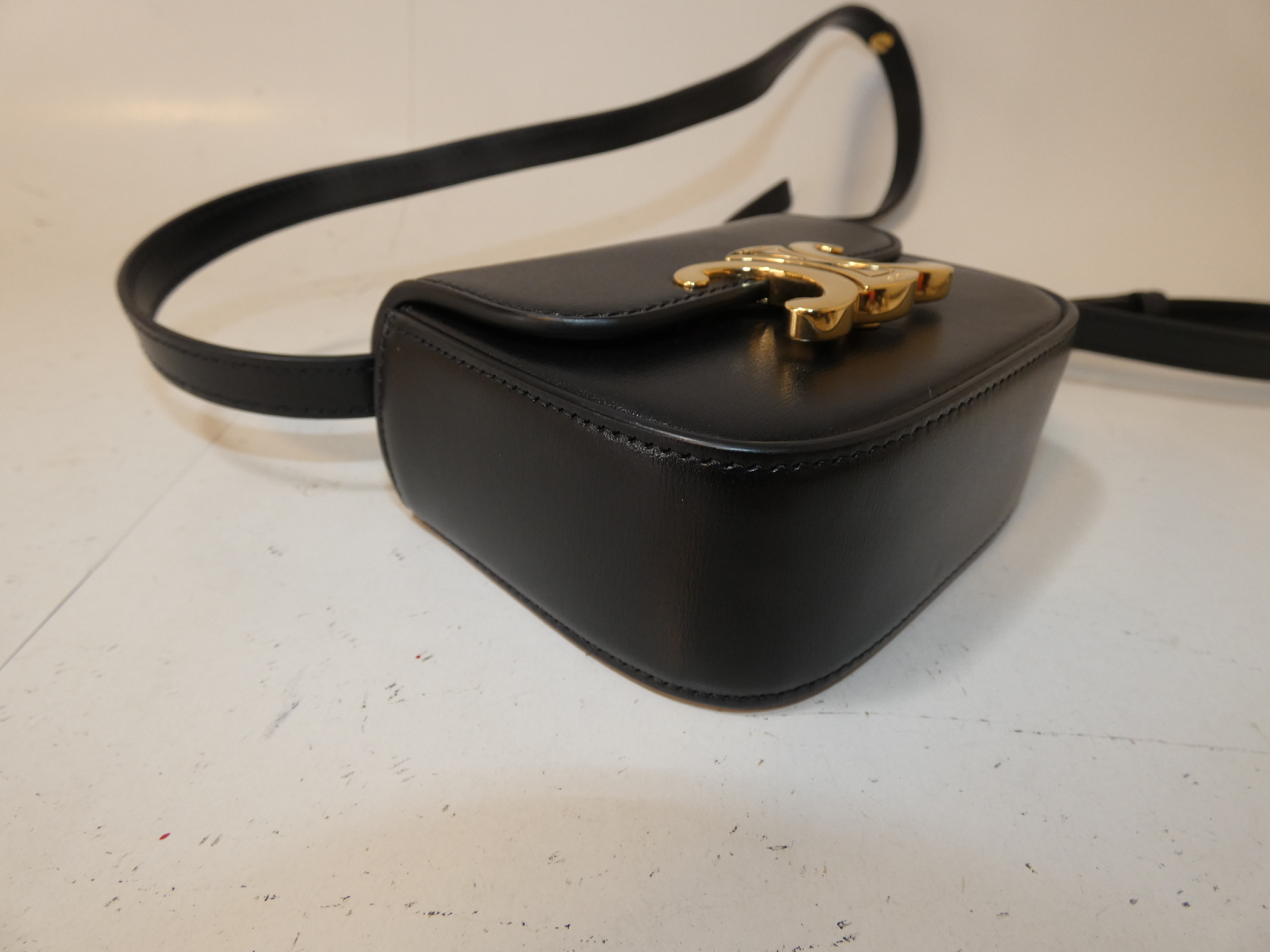 Triomphe Mini Claude Black Shoulder Bag — view 7