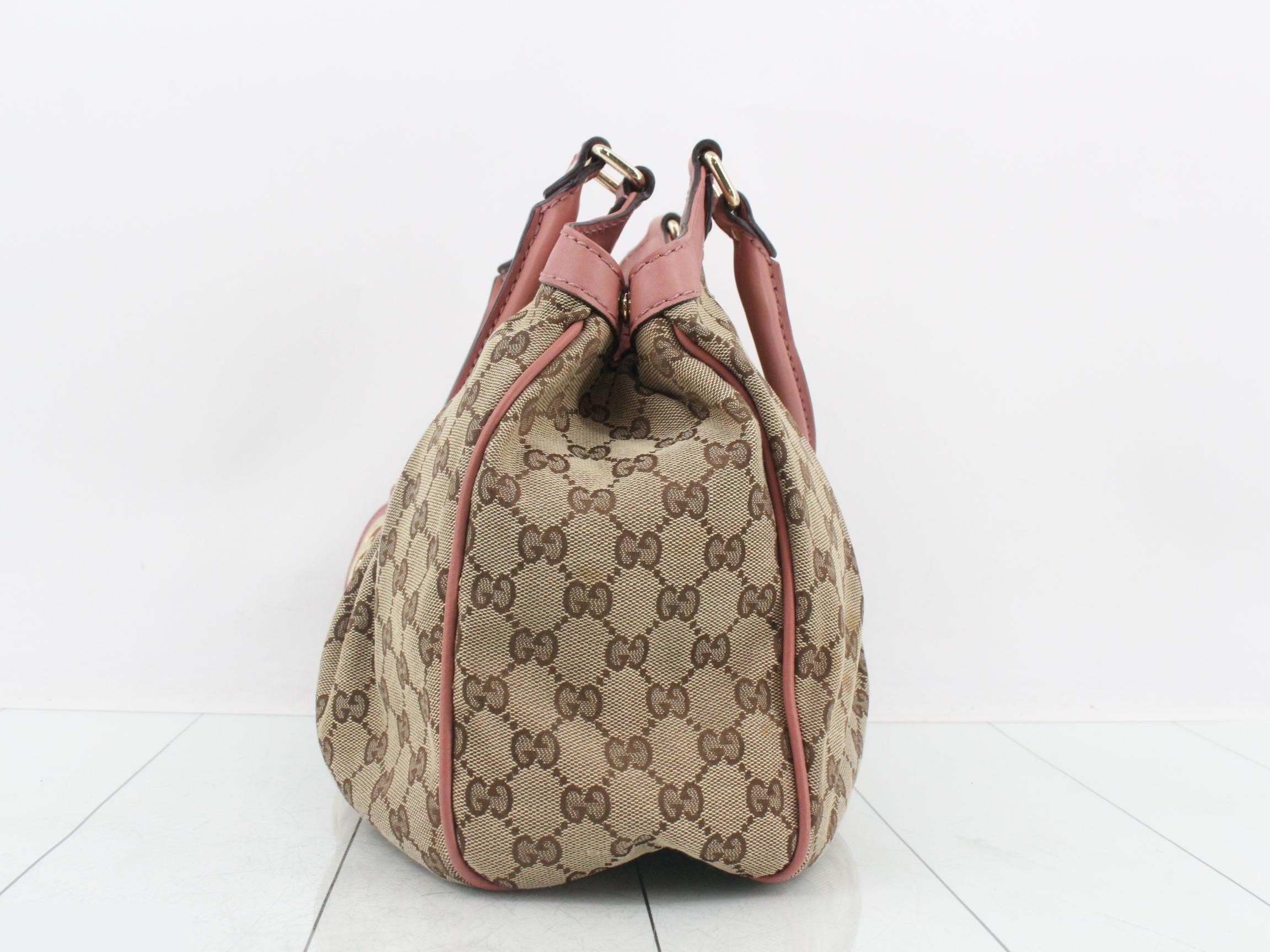 GG Canvas Sukey Handbag, Beige/Pink, 211944 — view 3