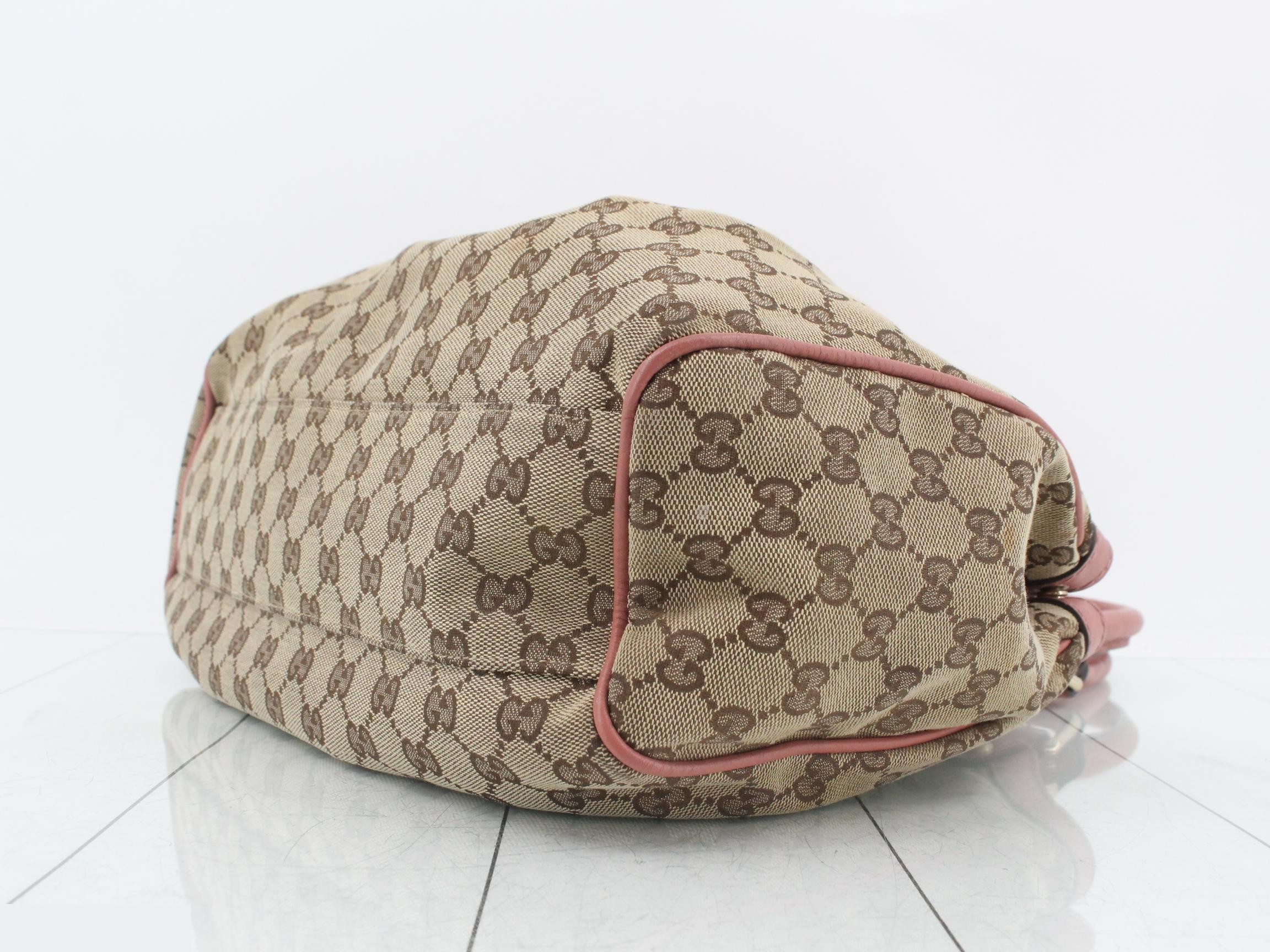 GG Canvas Sukey Handbag, Beige/Pink, 211944 — view 6
