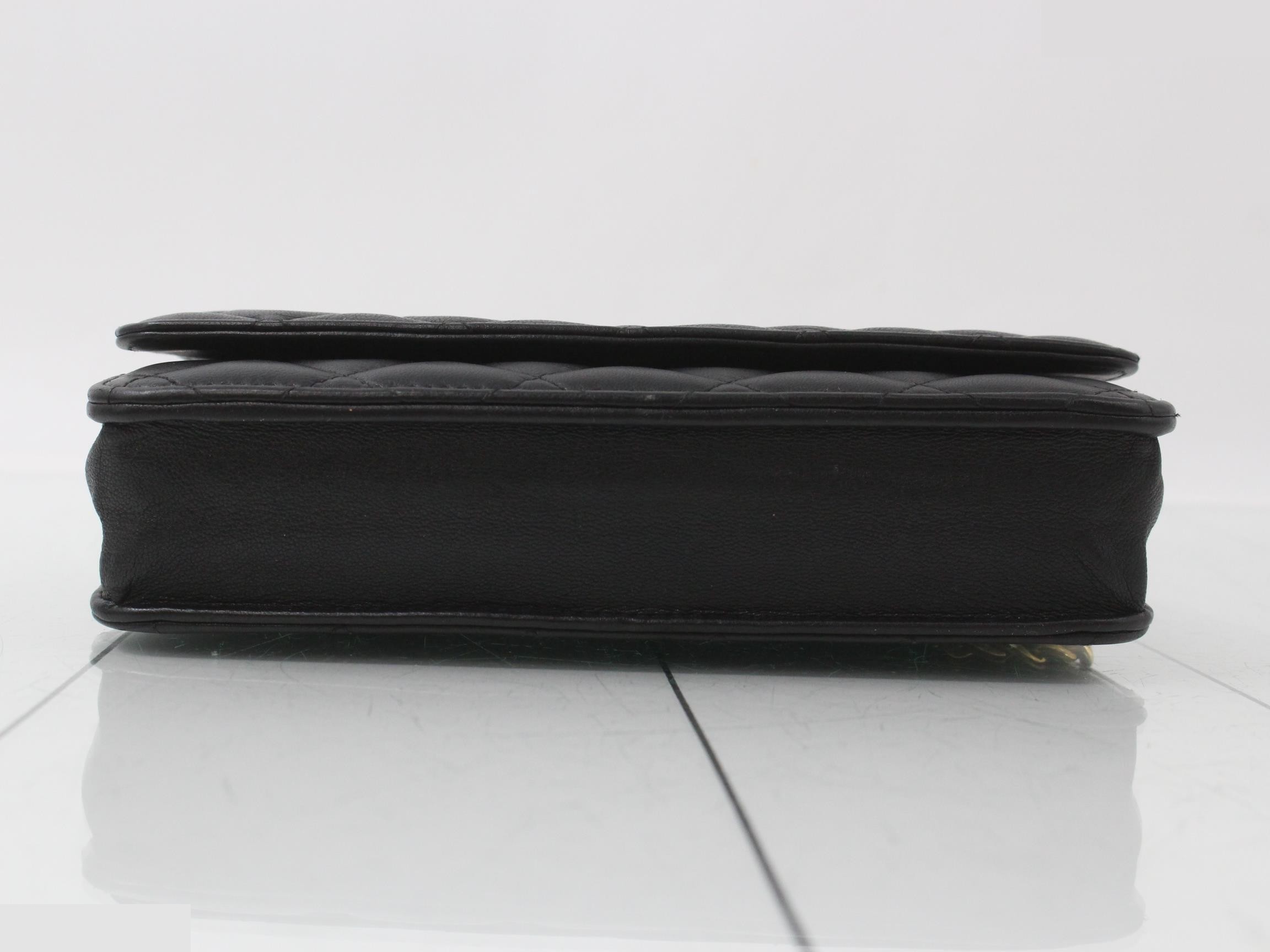 Lambskin Matelassé Chain Wallet — view 3