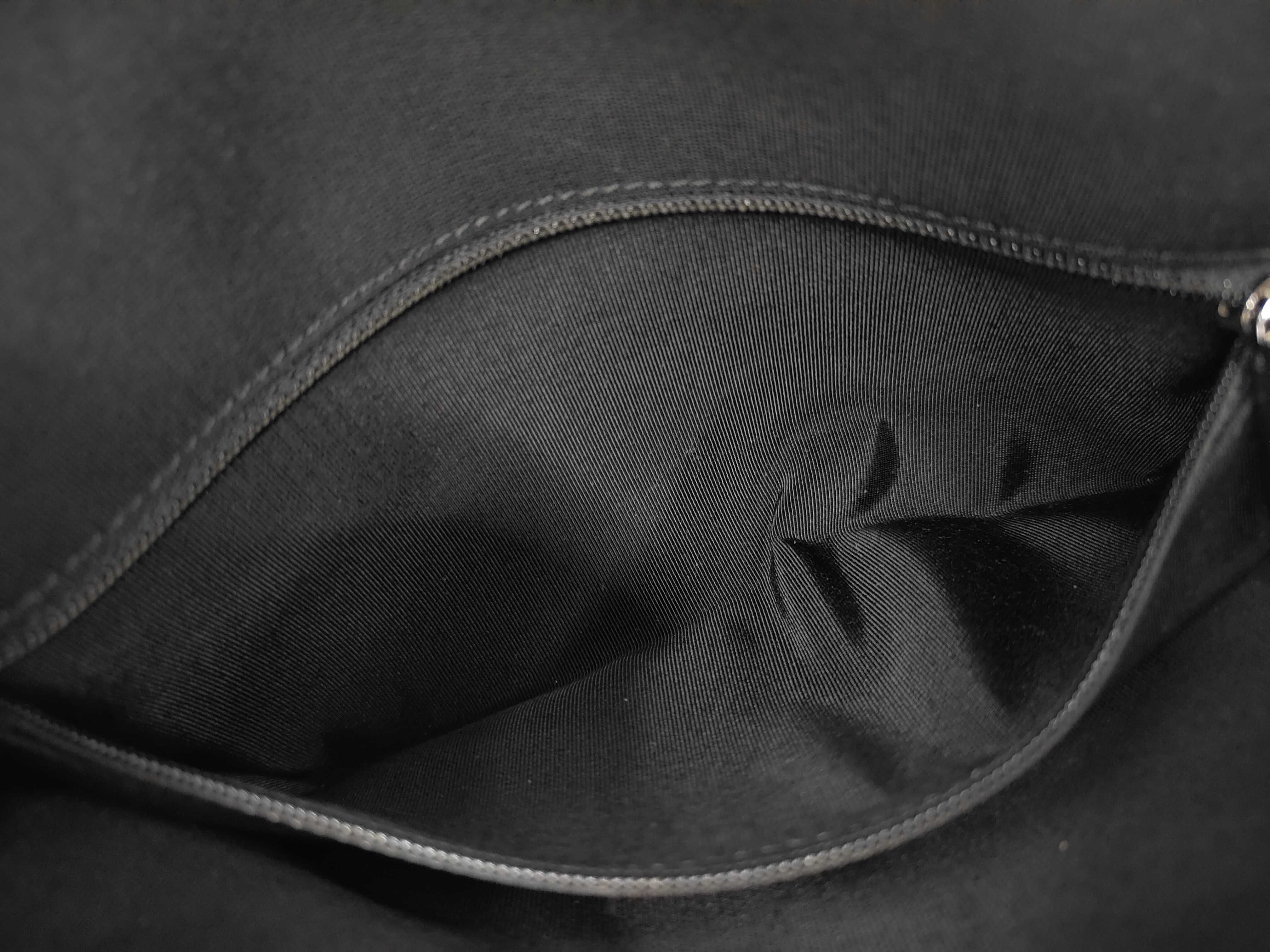 2.55 W Chain Border Canvas/Patent Black x White Shoulder Bag (with seal and card) — view 12