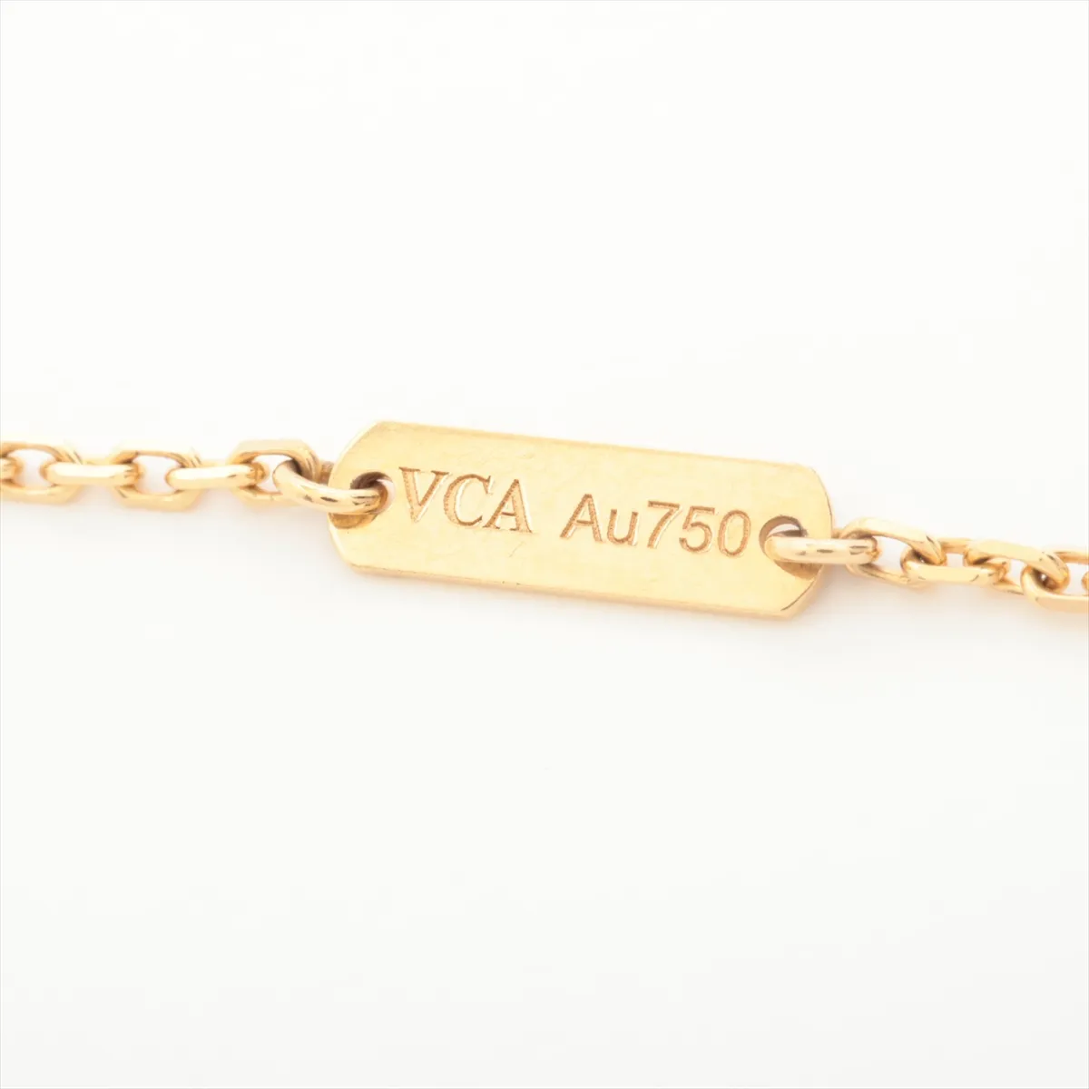 Vintage Alhambra Onyx Necklace 750 (Yellow Gold) 5.1g JF360421 — view 4