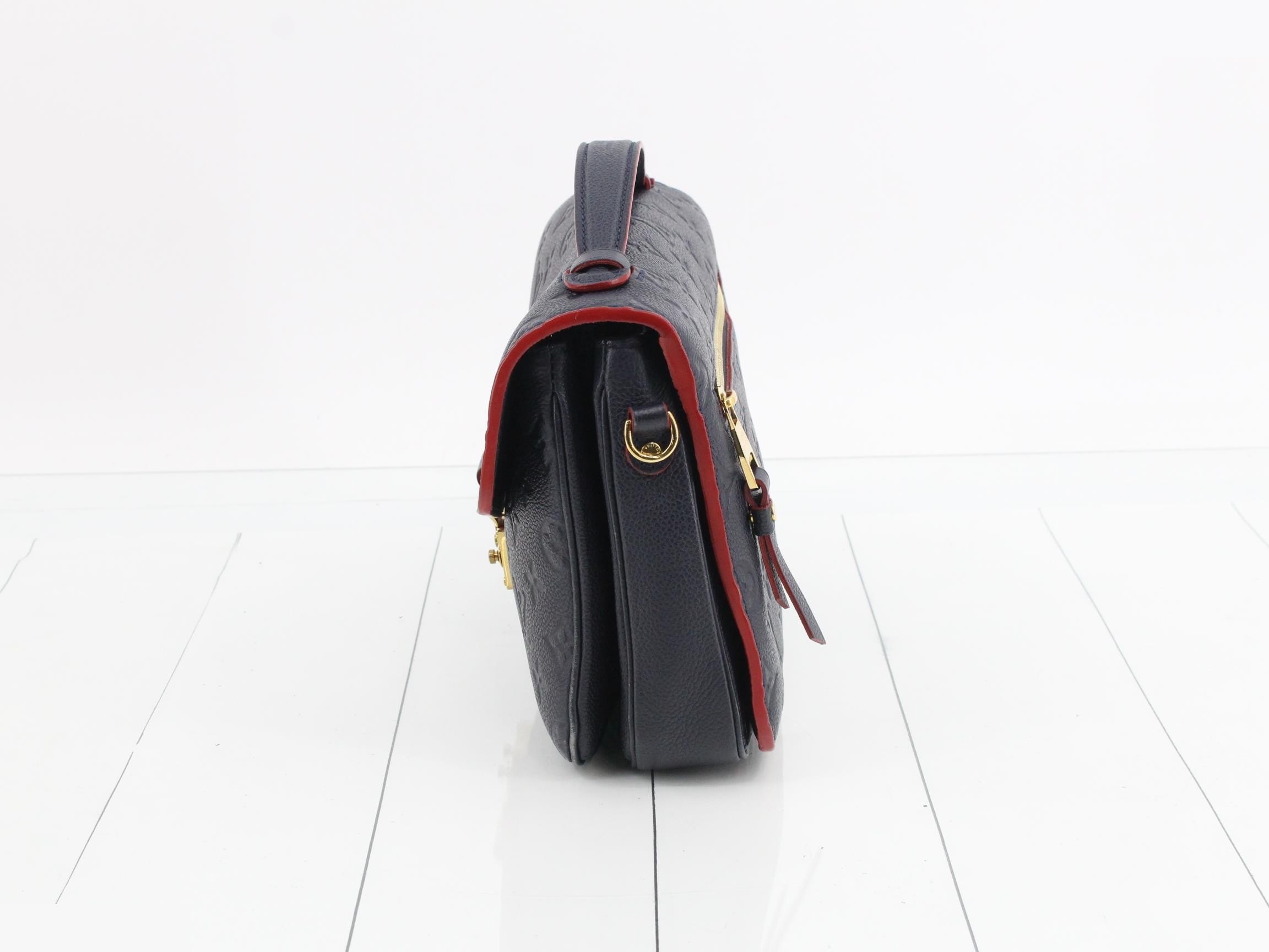 Pochette Métis MM Marine Rouge Strap — view 3