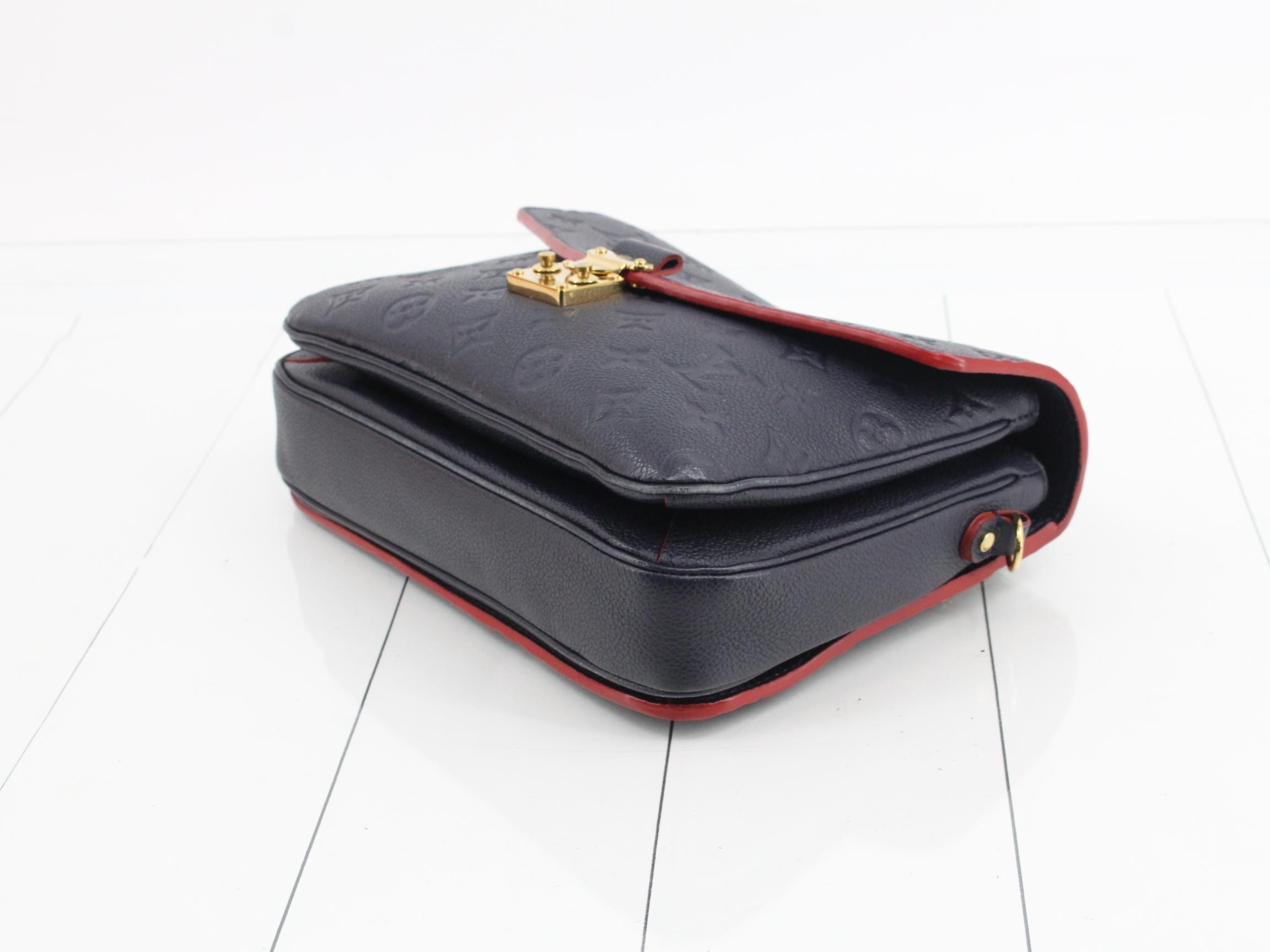 Pochette Métis MM Marine Rouge Strap — view 6