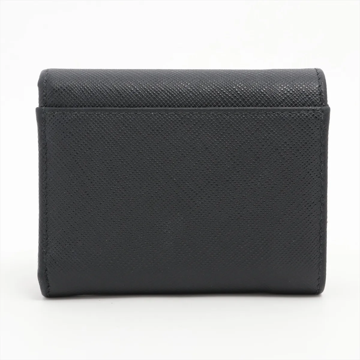 Saffiano 1MH043 Leather Compact Wallet Black — view 2