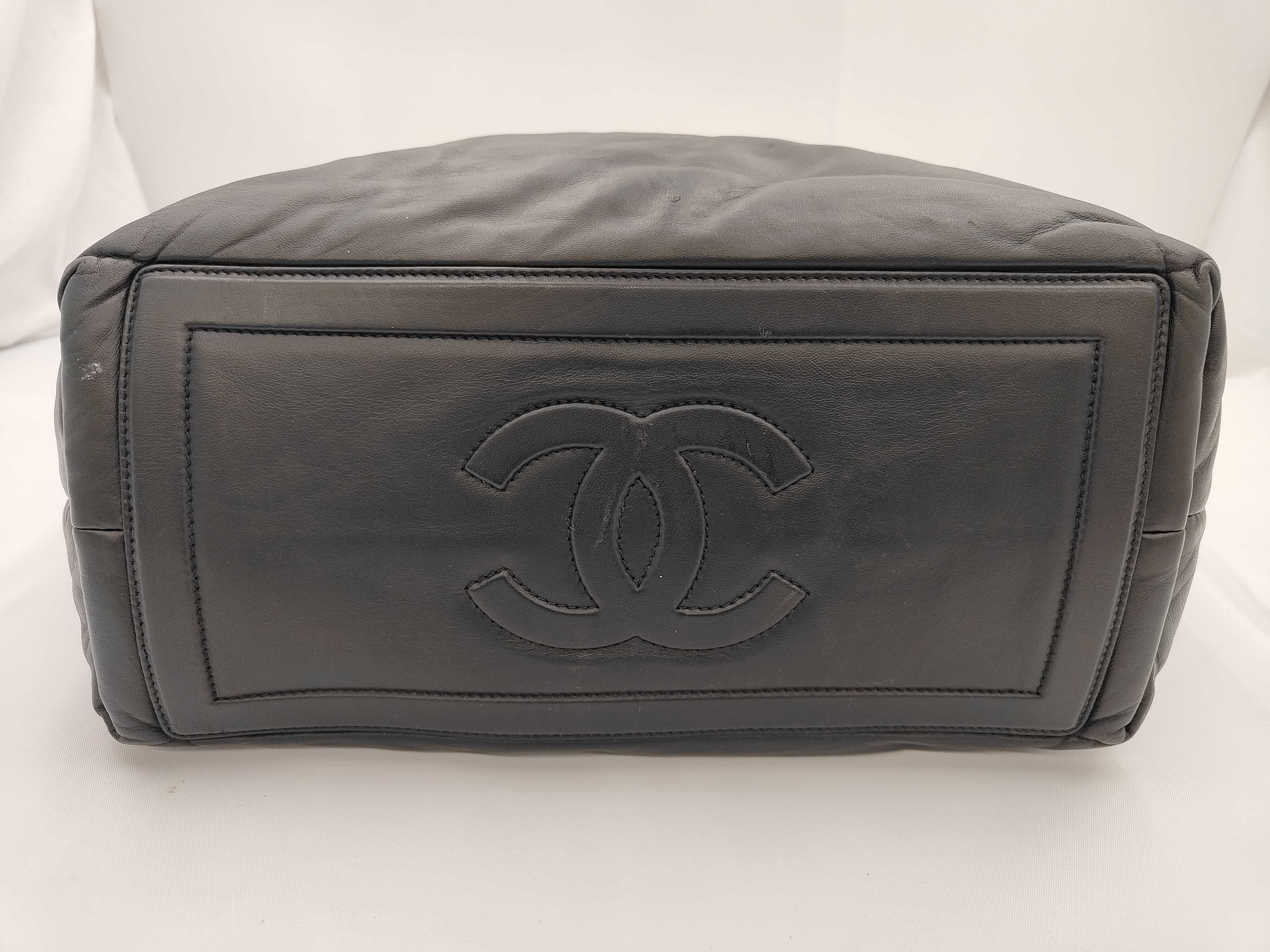 Coco Cocoon Nylon Leather Handbag, Black — view 5