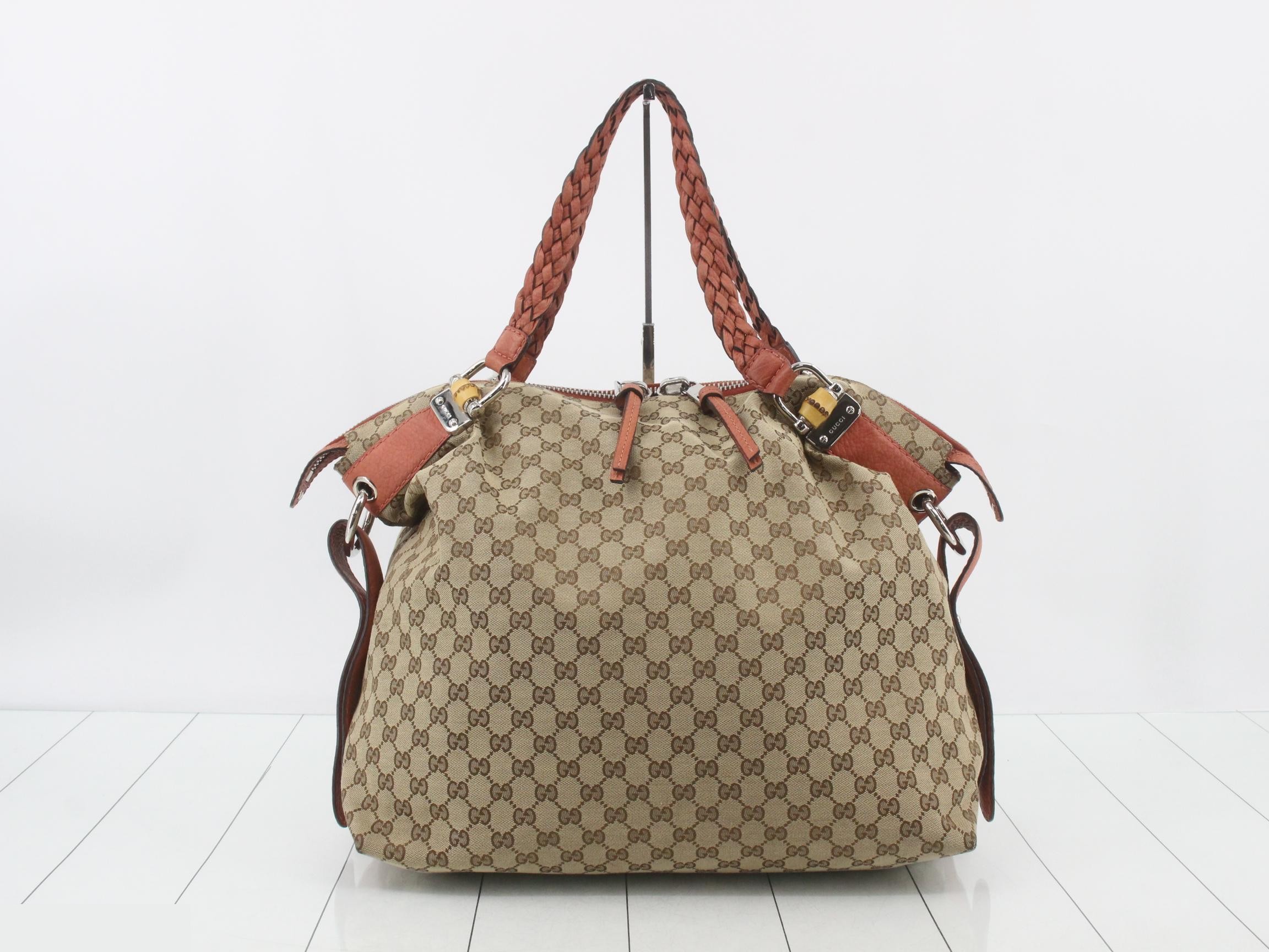 GG Canvas Bamboo Shoulder Bag