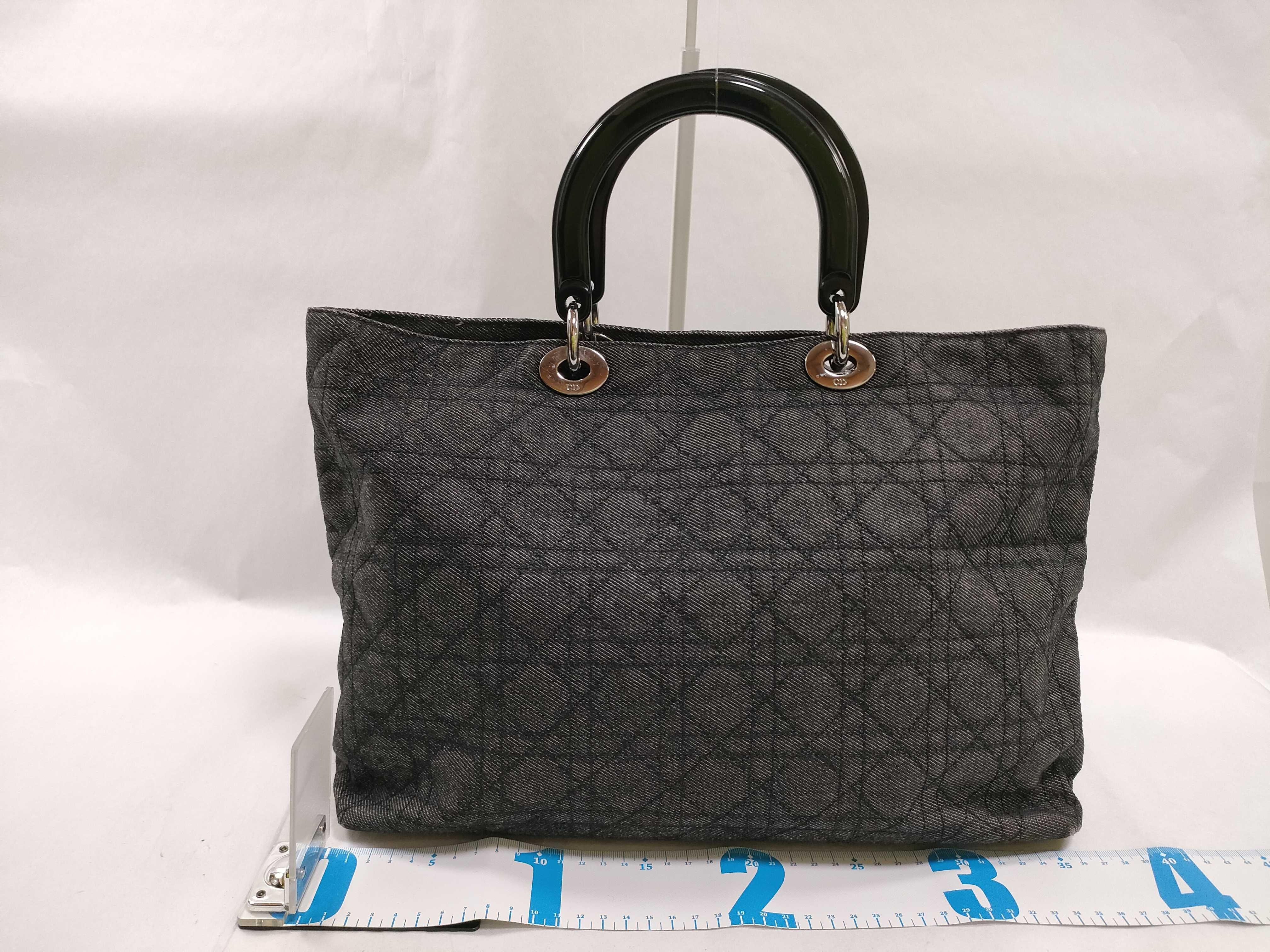 Denim Tote Bag Cannage Tote Bag — view 2