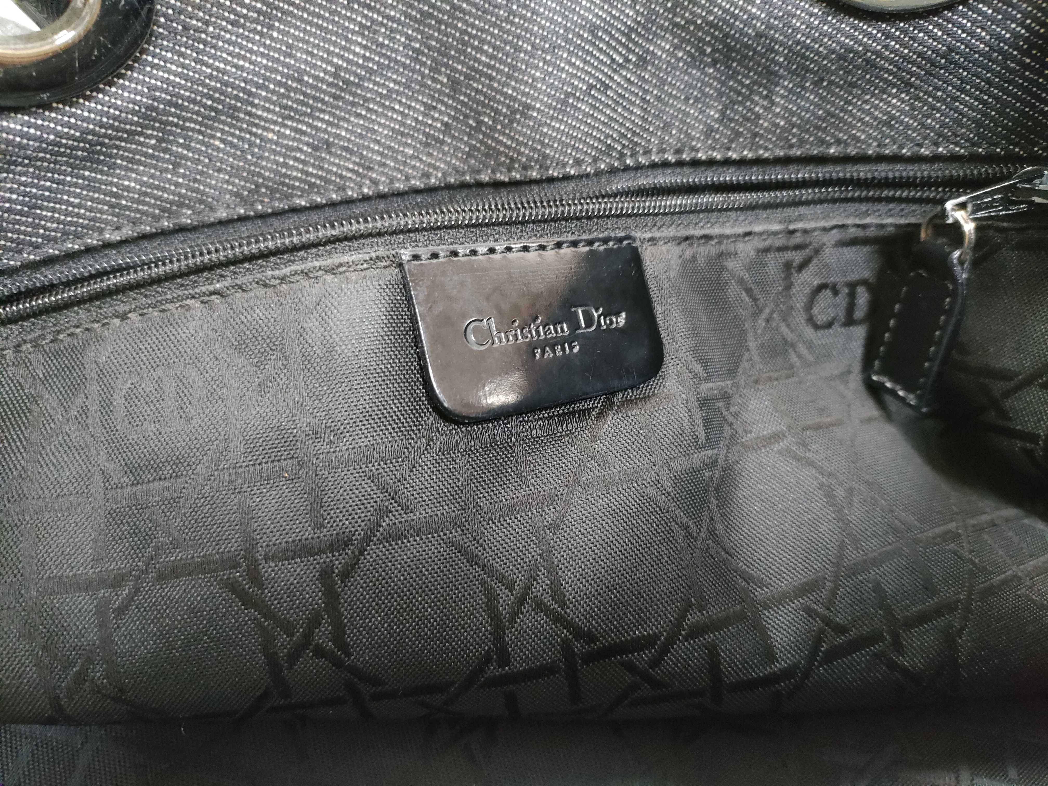Denim Tote Bag Cannage Tote Bag — view 9