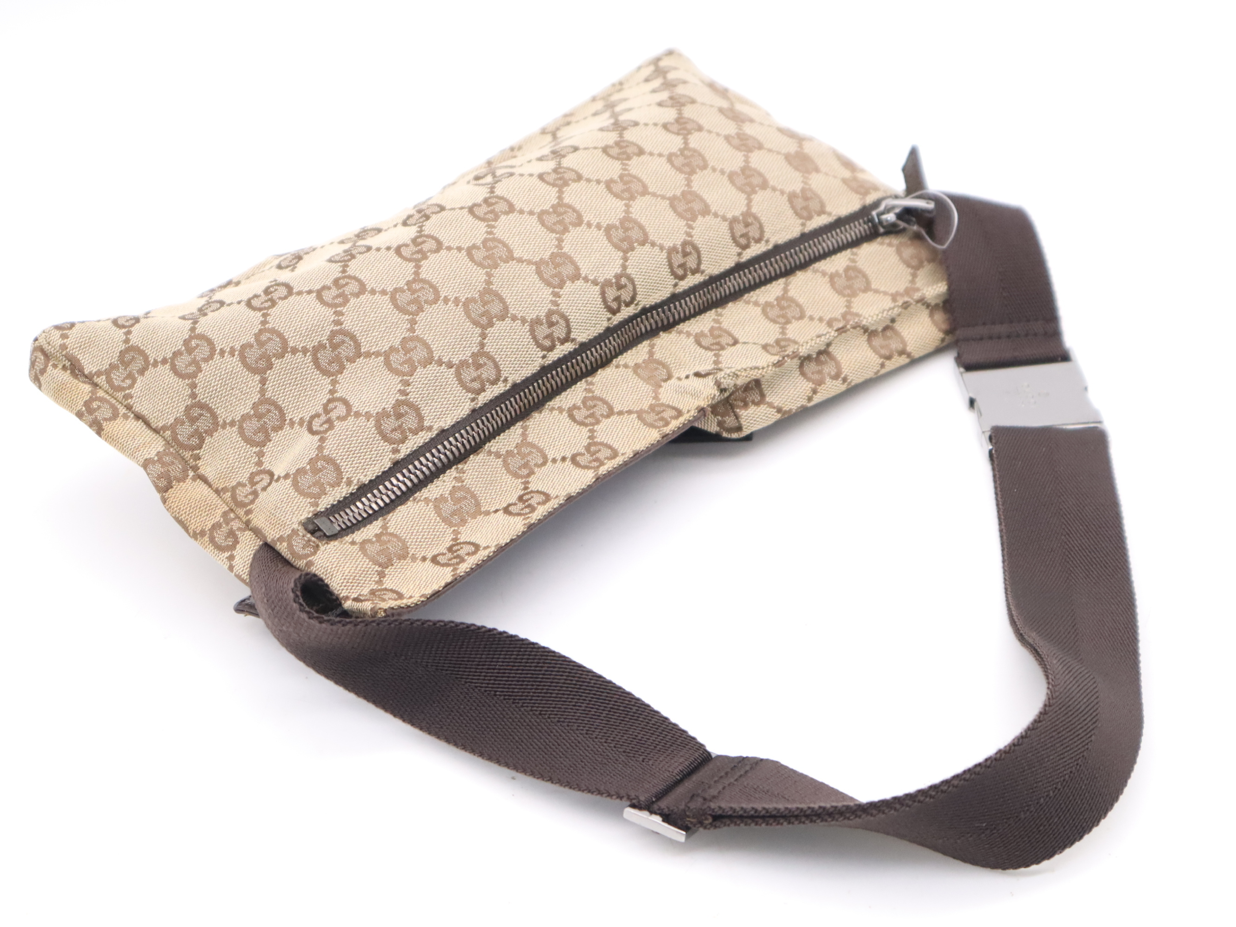 28566GG Canvas Waist Bag Brown Dark Brown Waist Bag — view 6