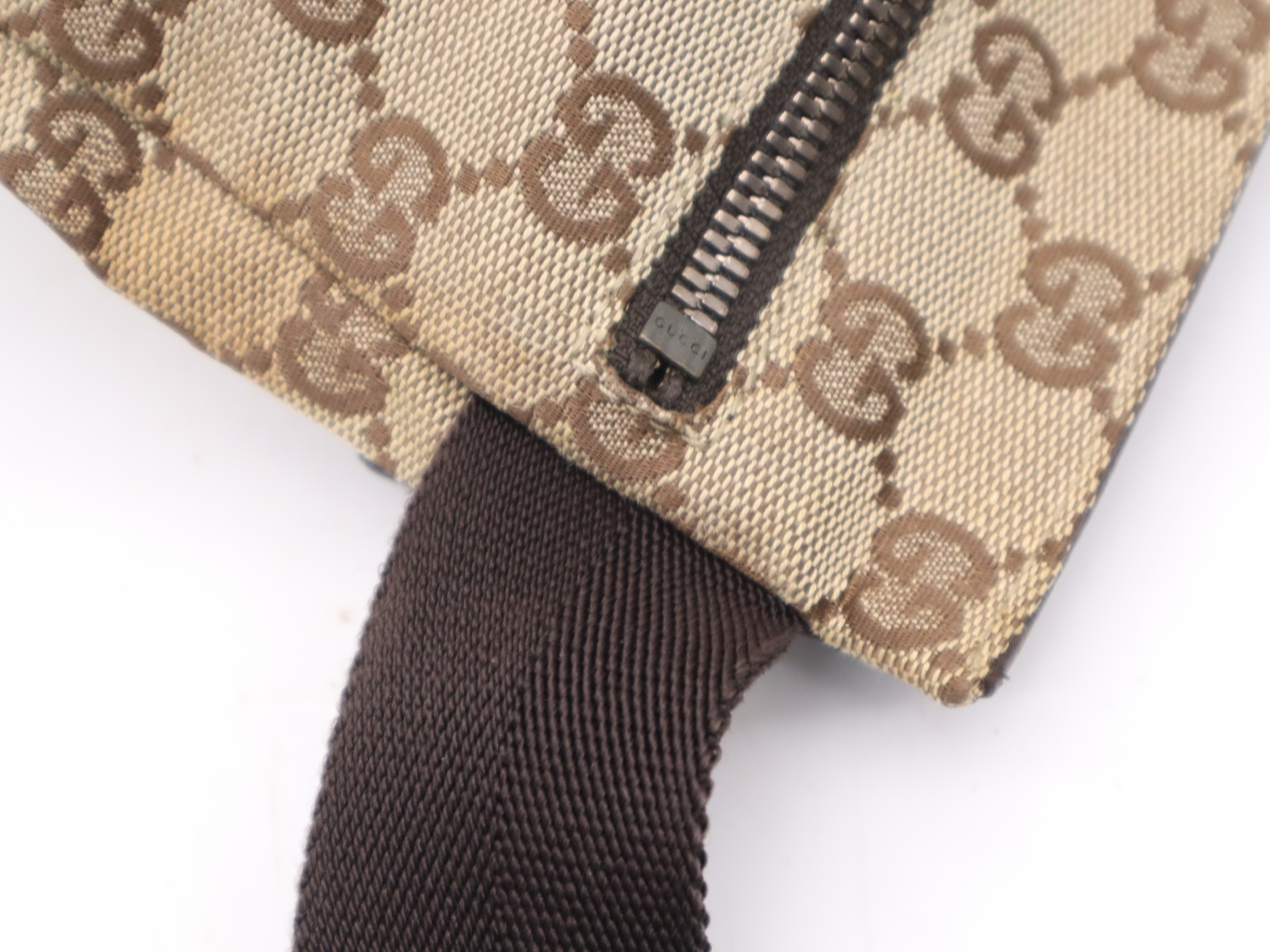 28566GG Canvas Waist Bag Brown Dark Brown Waist Bag — view 7