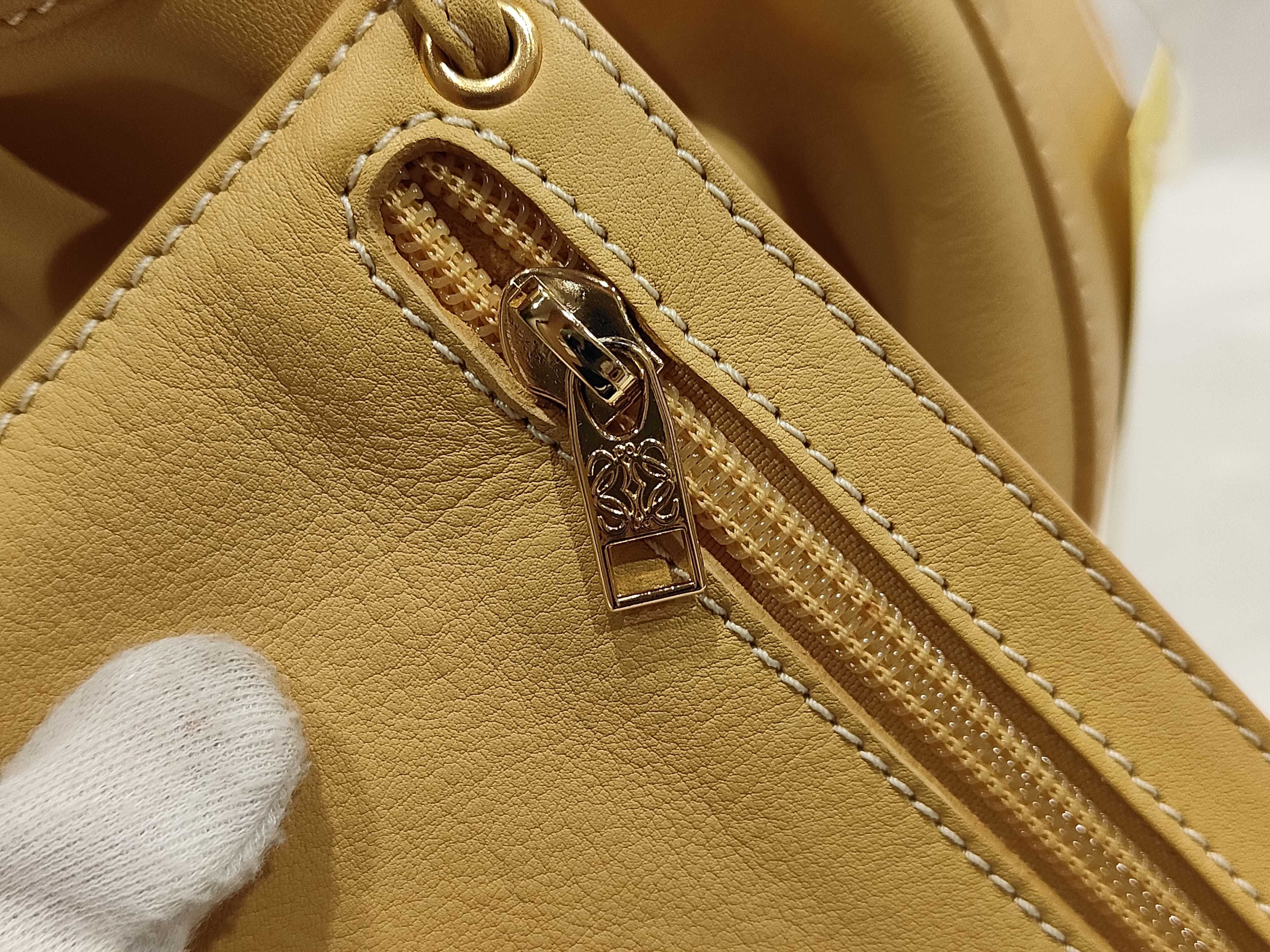 Leather Drawstring Shoulder Bag — view 13