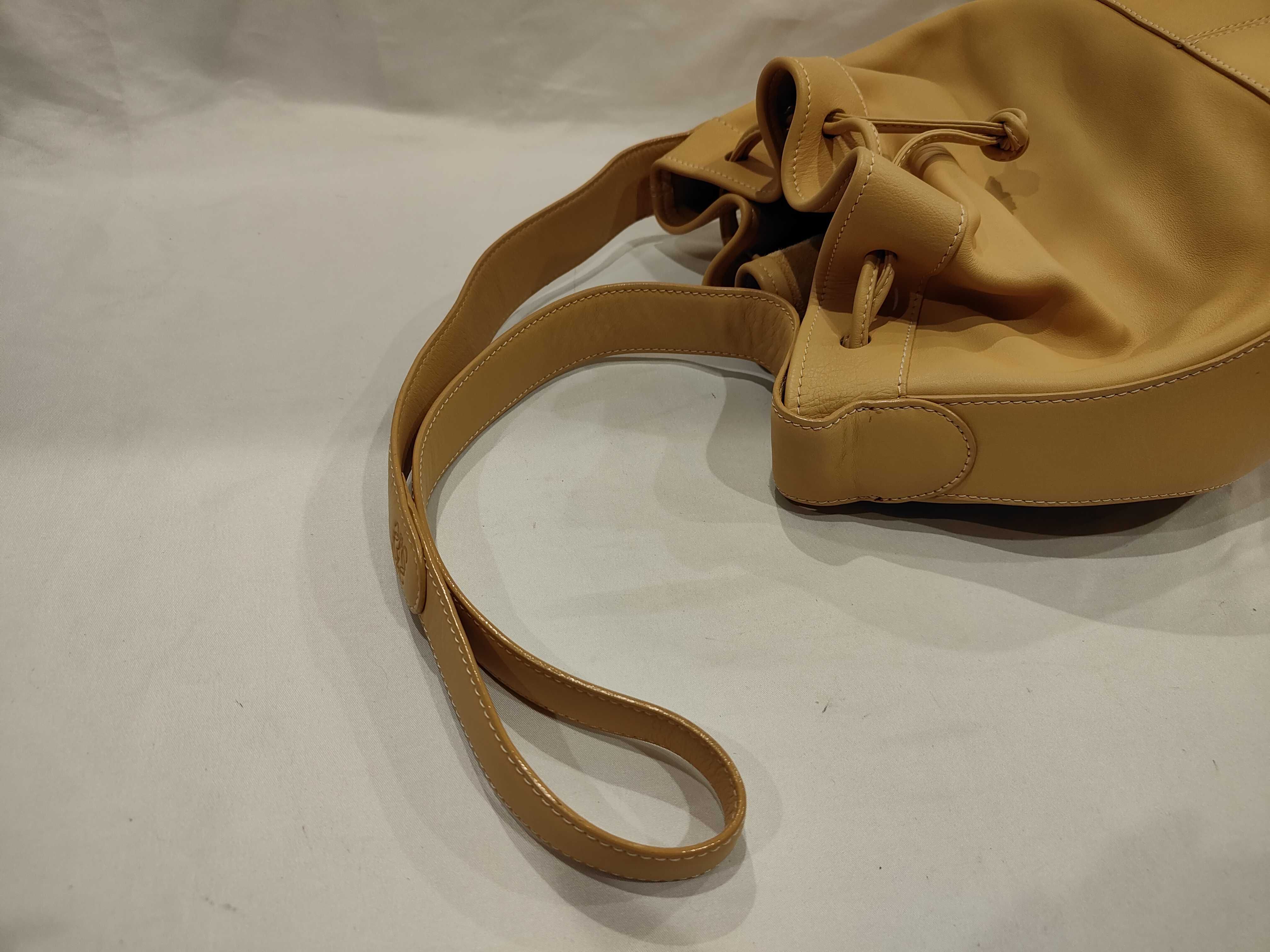 Leather Drawstring Shoulder Bag — view 6