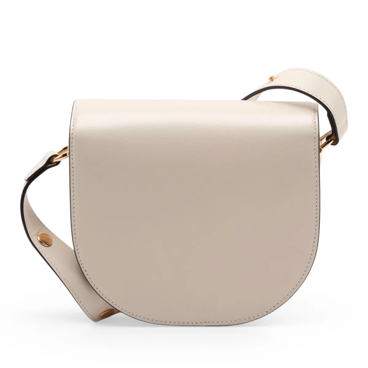 Horsebit 1955 Mini Round Bag 760191 Leather Shoulder Bag White — view 2