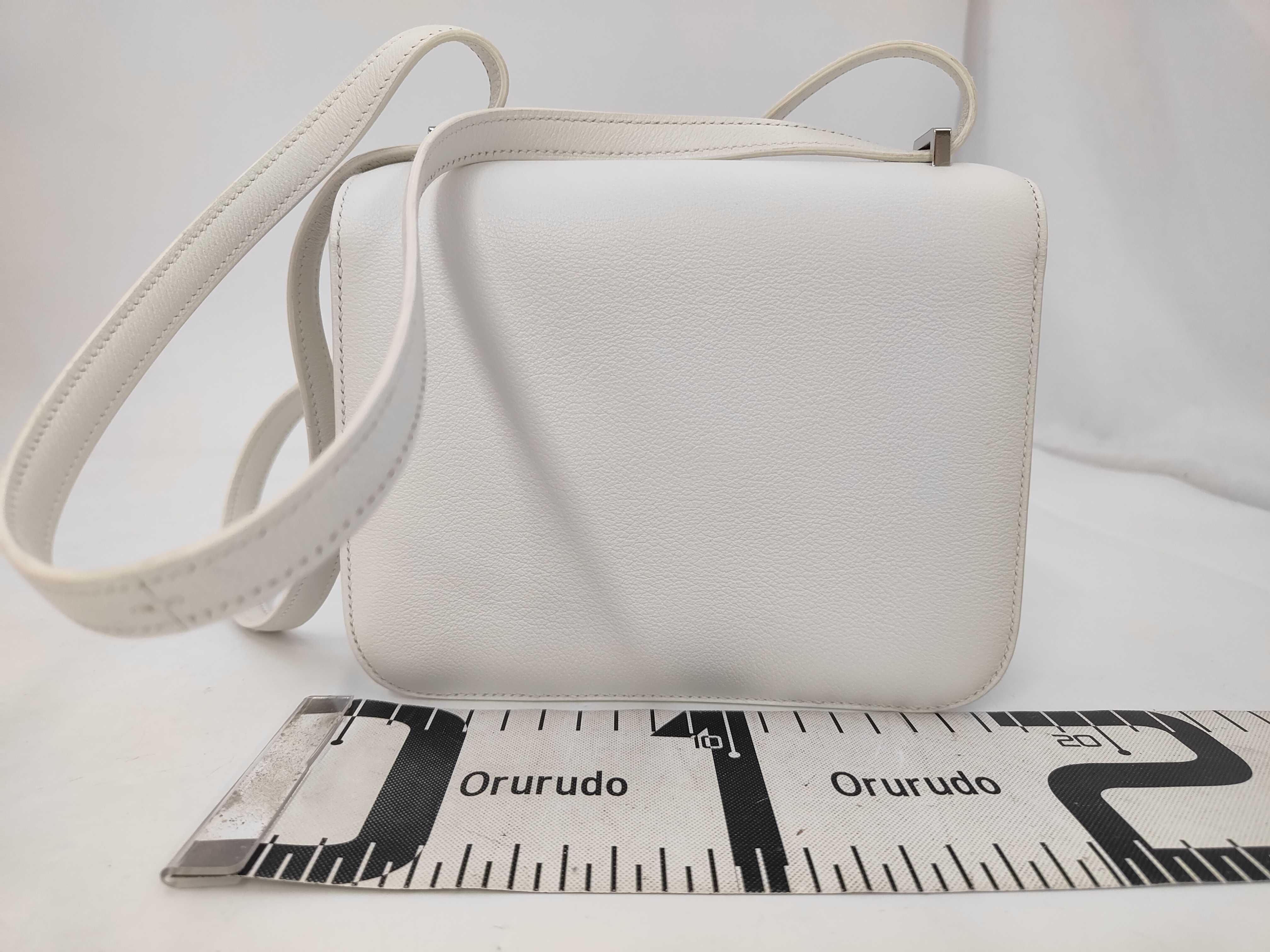 Constance 3 Mini Miroir Evercolor Alligator Shoulder Bag (B stamp, white x Grisimon) — view 2