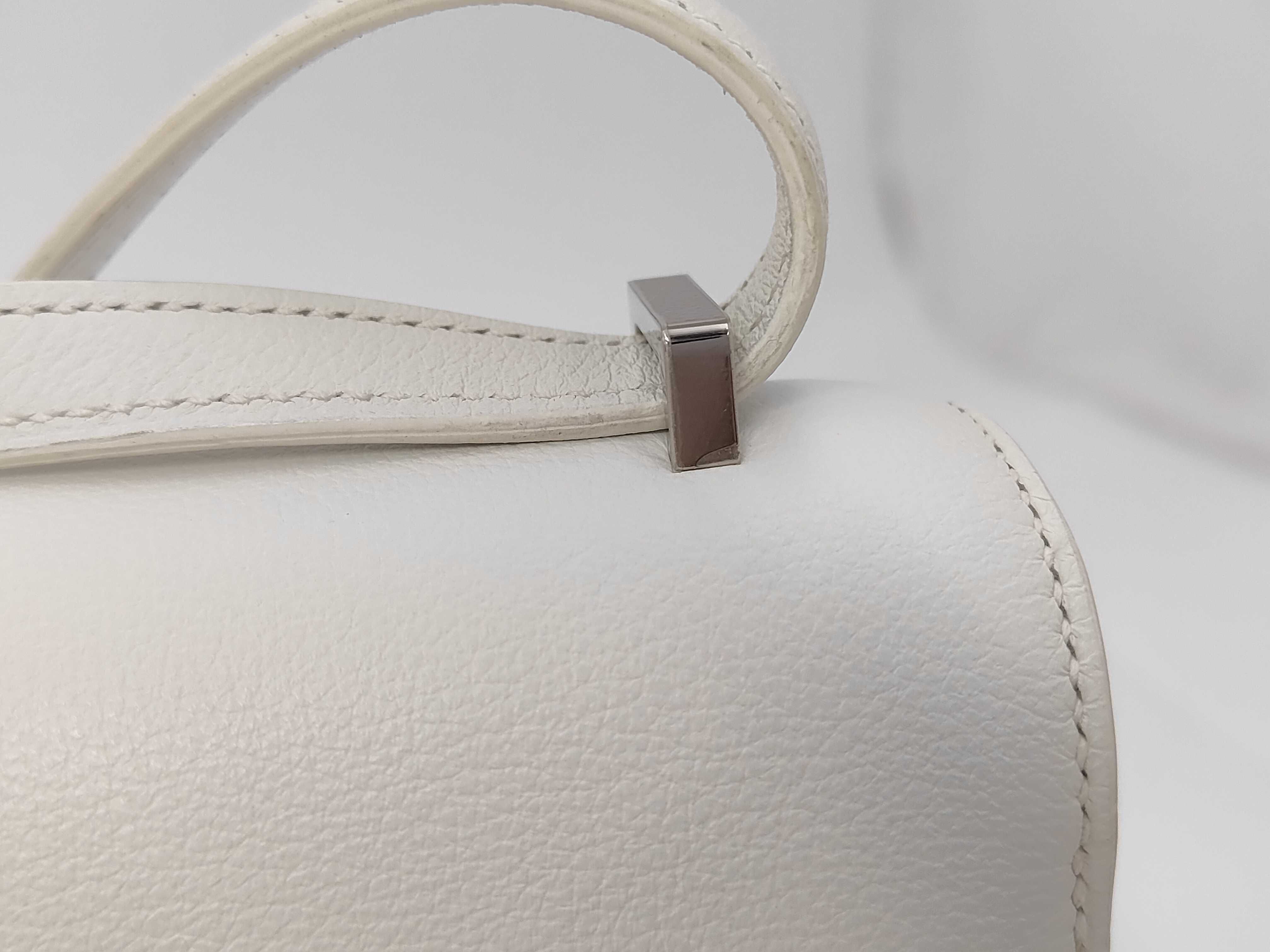 Constance 3 Mini Miroir Evercolor Alligator Shoulder Bag (B stamp, white x Grisimon) — view 3