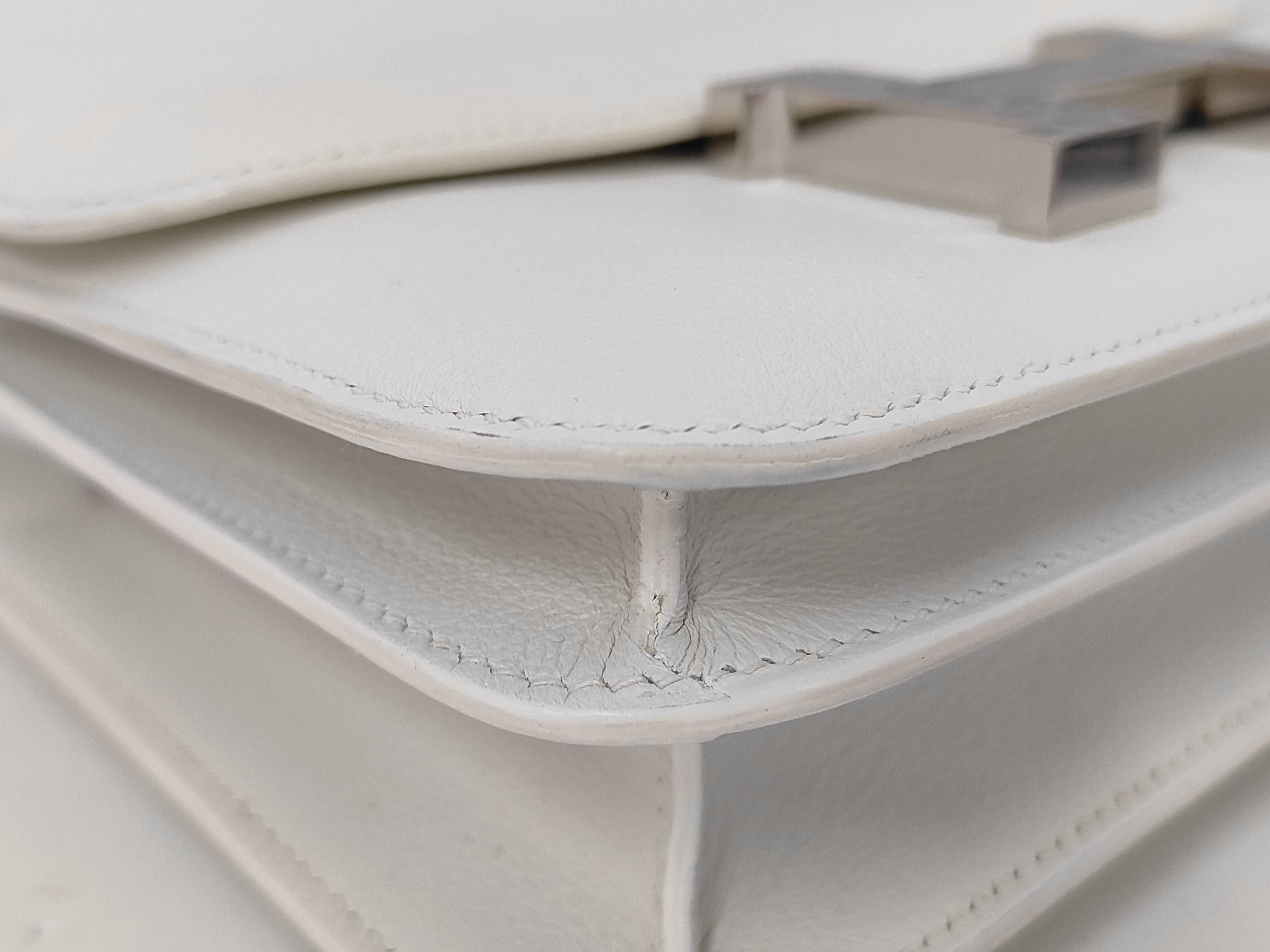 Constance 3 Mini Miroir Evercolor Alligator Shoulder Bag (B stamp, white x Grisimon) — view 6