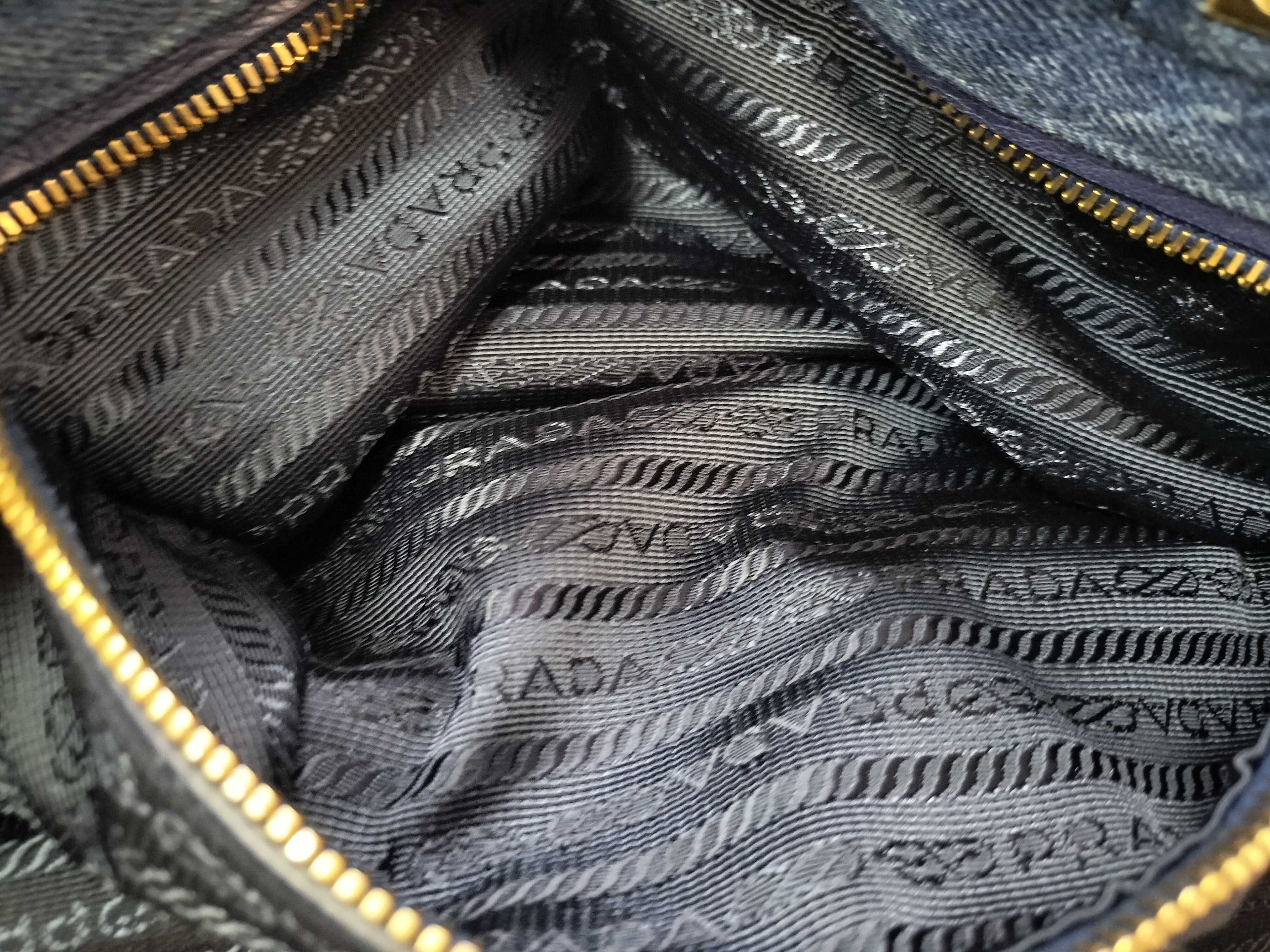 Canapa Denim 2-Way Handbag, Blue Tote Bag — view 11